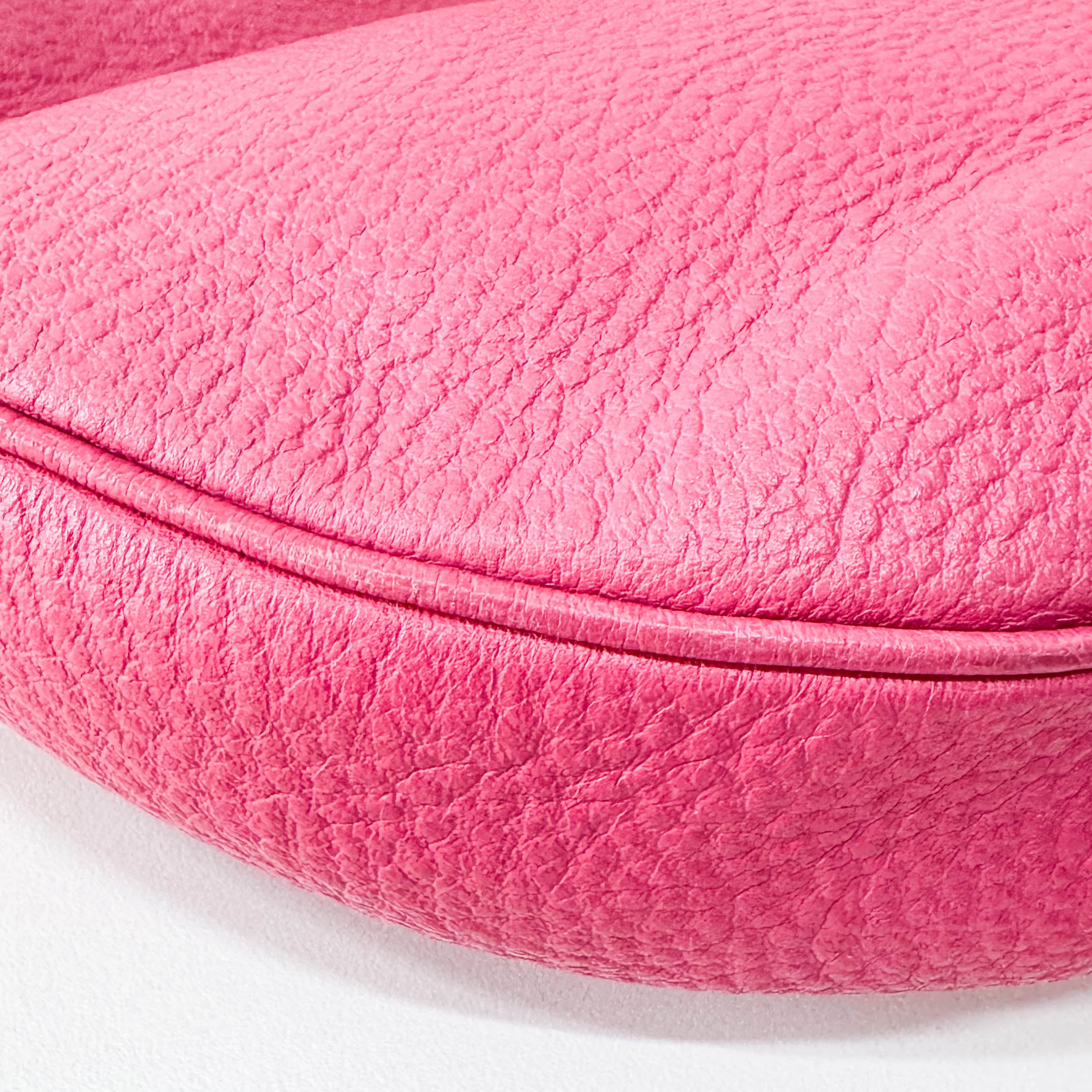 Bamboo Pink Leather Hobo Bag