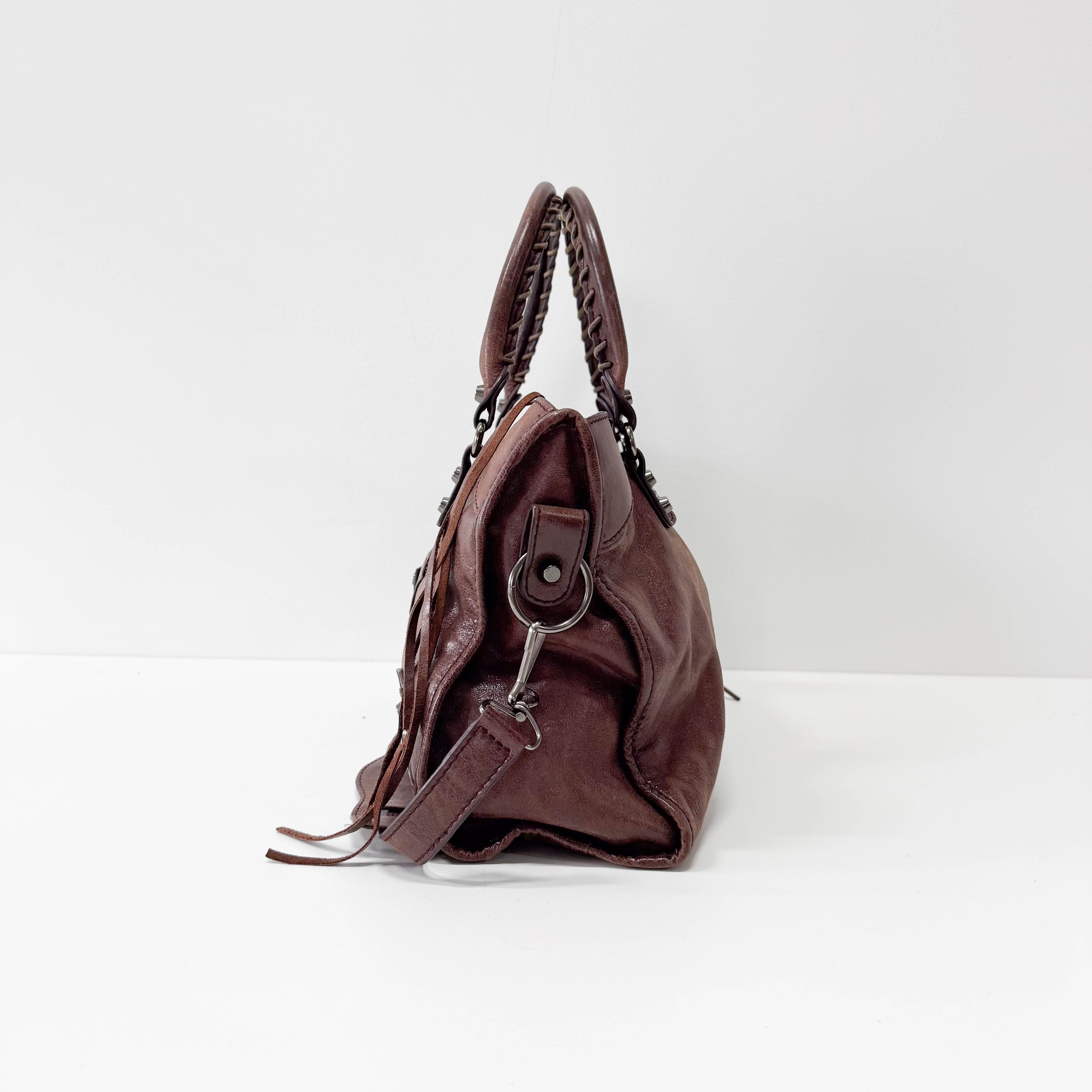 First Brown Leather Shoulder Bag