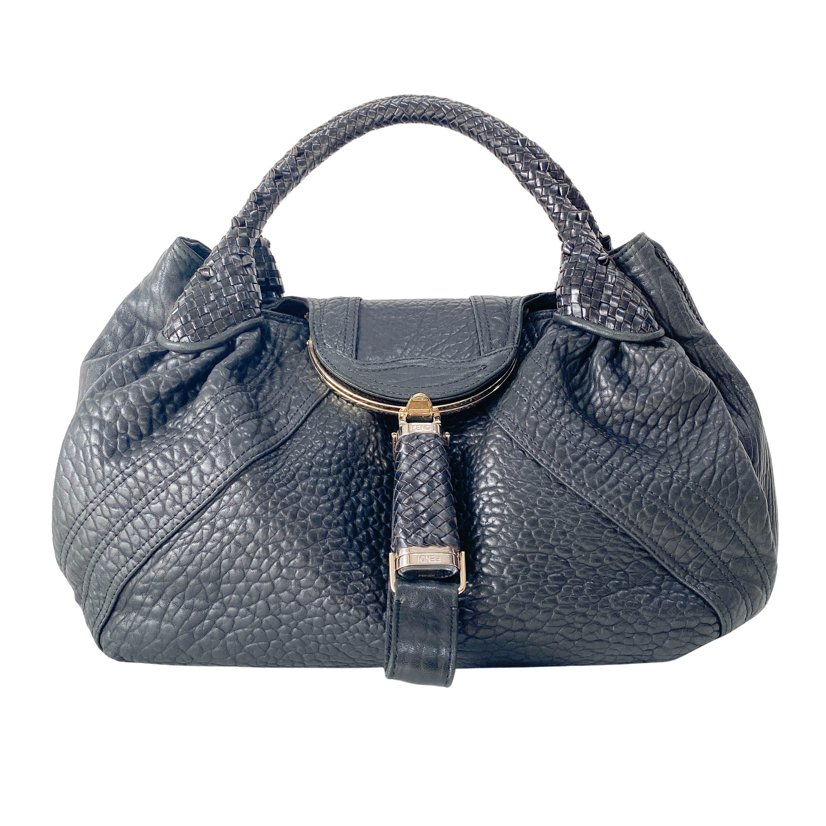 Spy Black Leather Bag