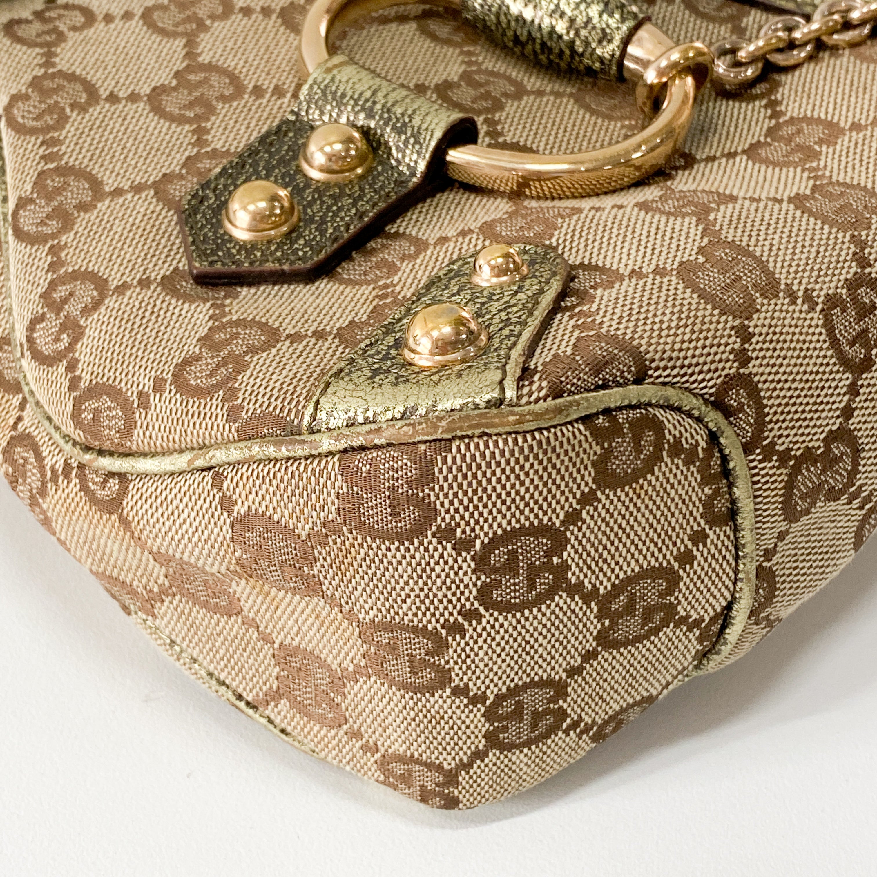 GG Canvas Brown Shoulder Bag