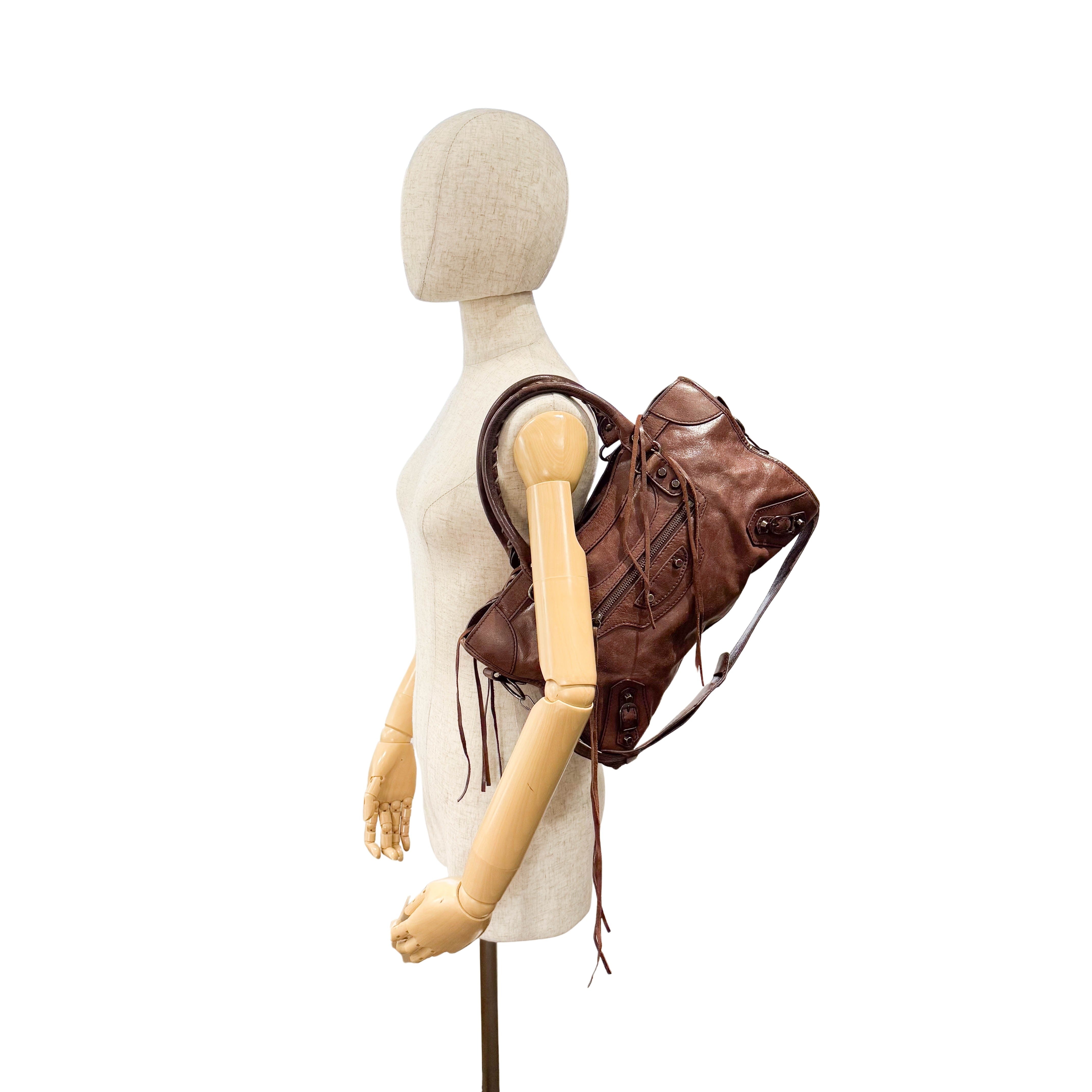 First Brown Leather Shoulder Bag