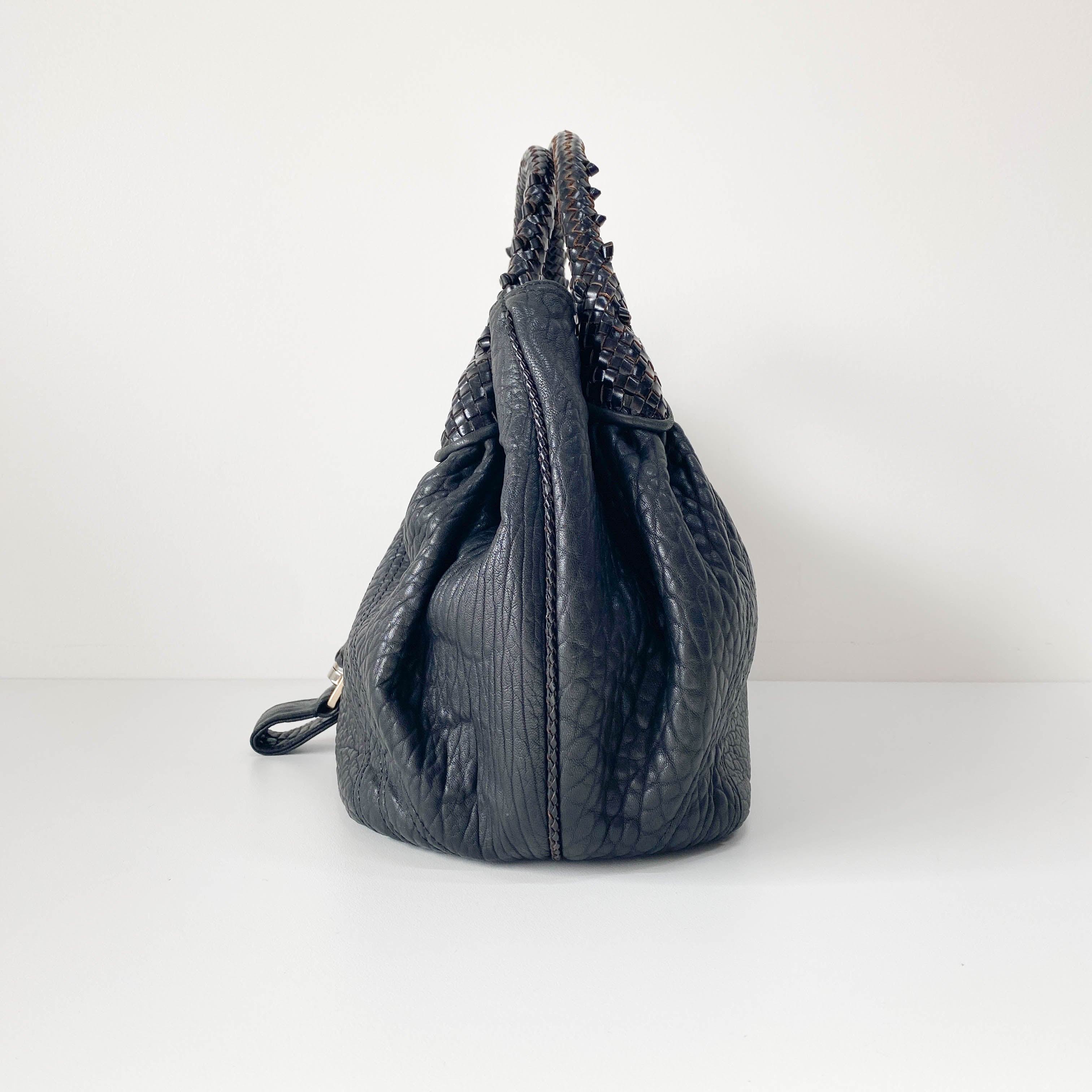 Spy Black Leather Bag