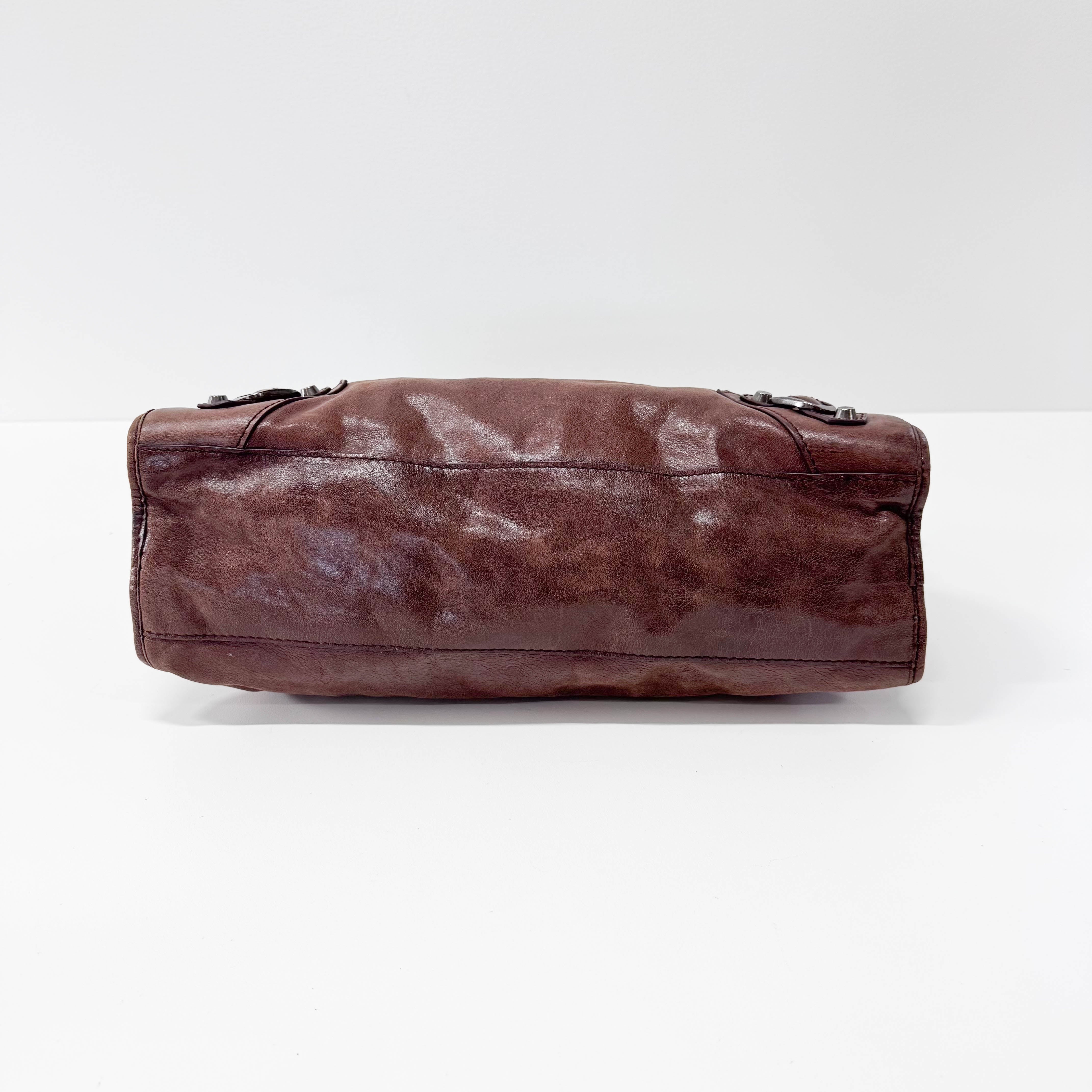 First Brown Leather Shoulder Bag