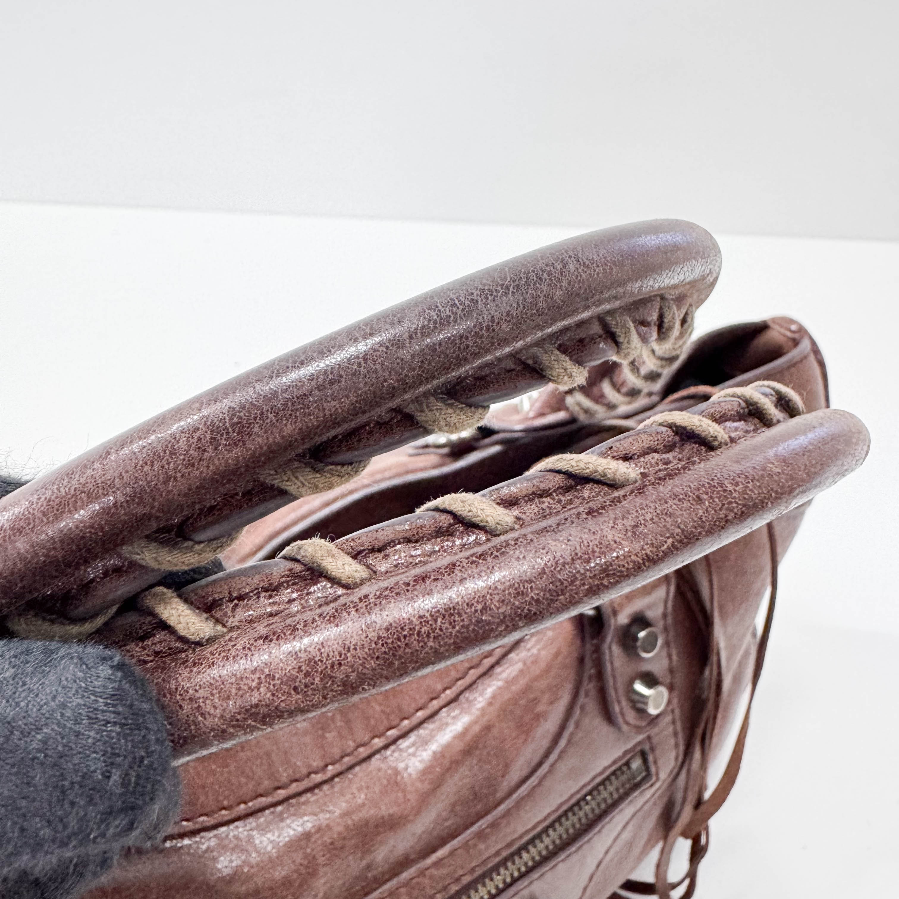 First Brown Leather Shoulder Bag