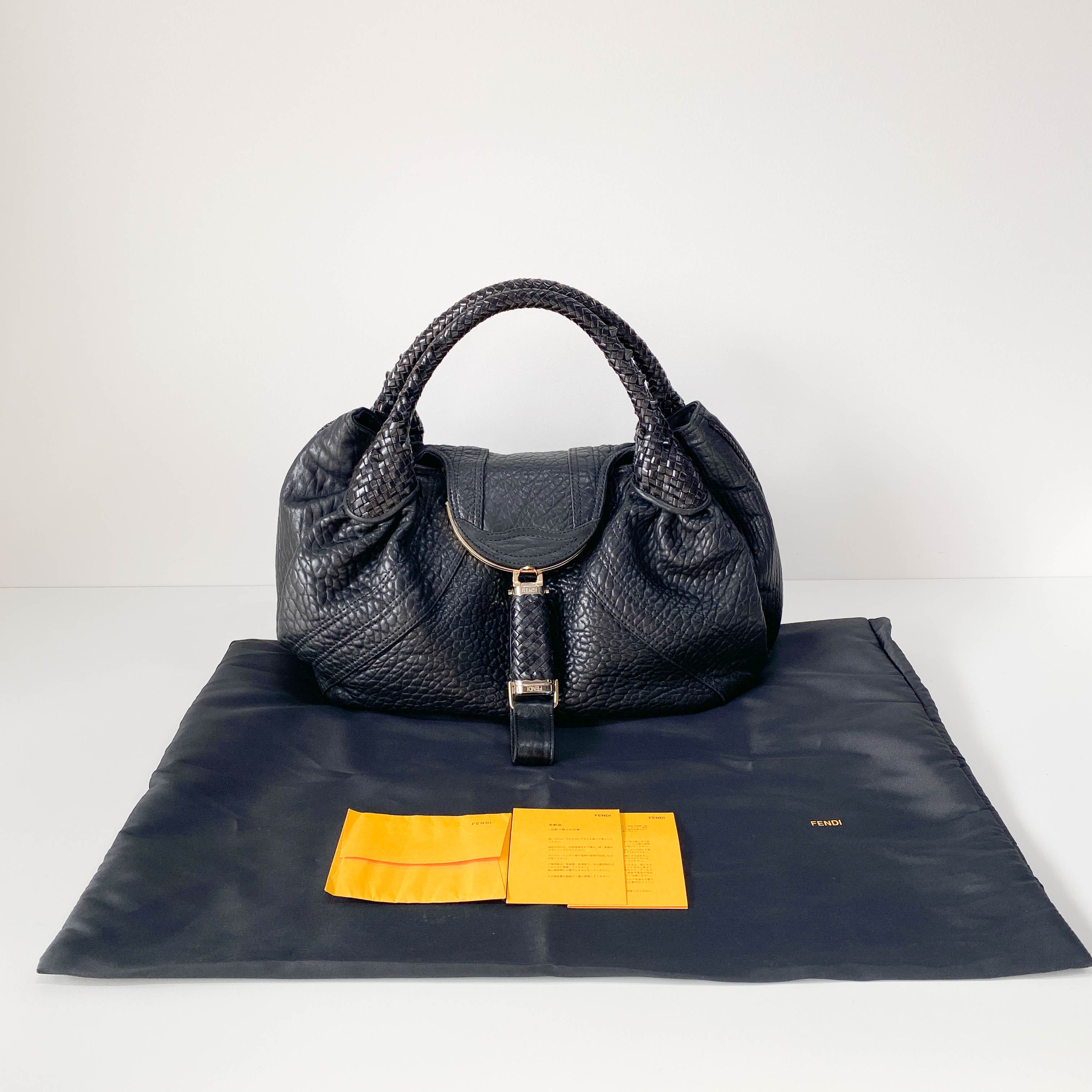 Spy Black Leather Bag