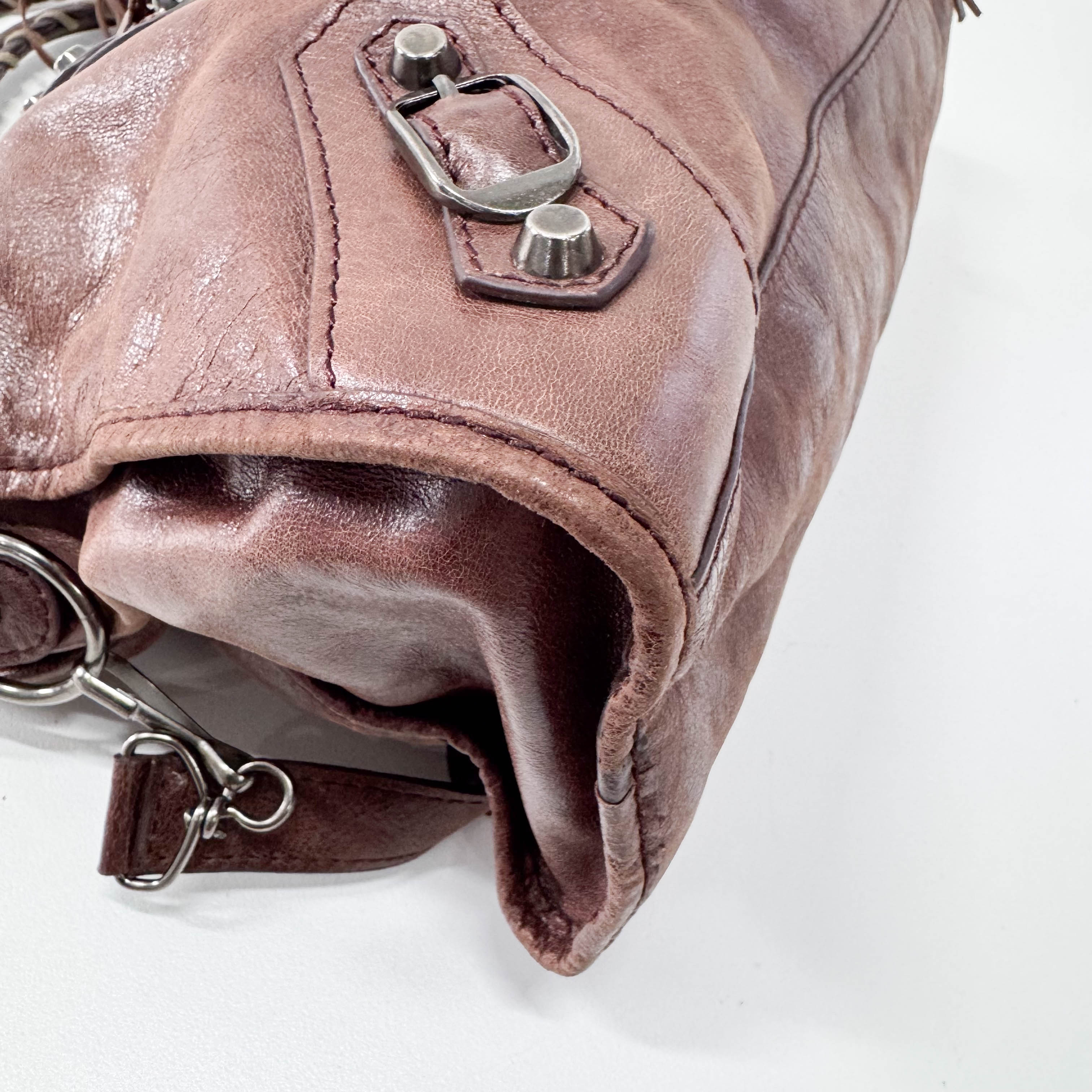 First Brown Leather Shoulder Bag