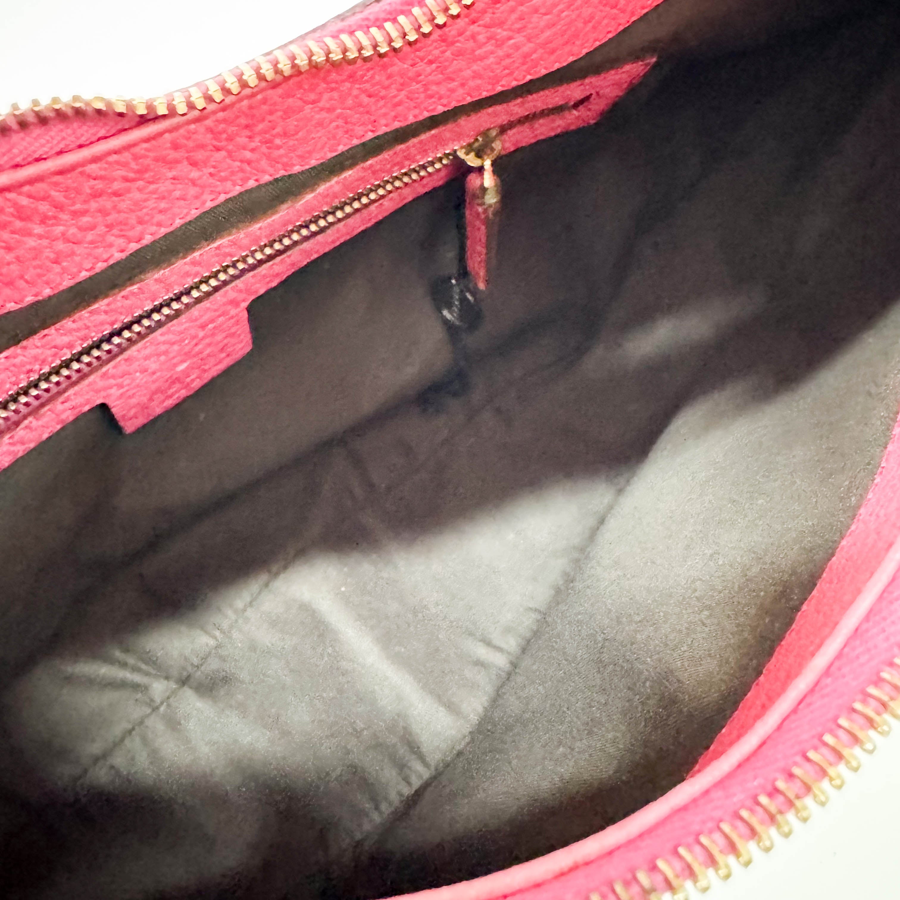 Bamboo Pink Leather Hobo Bag