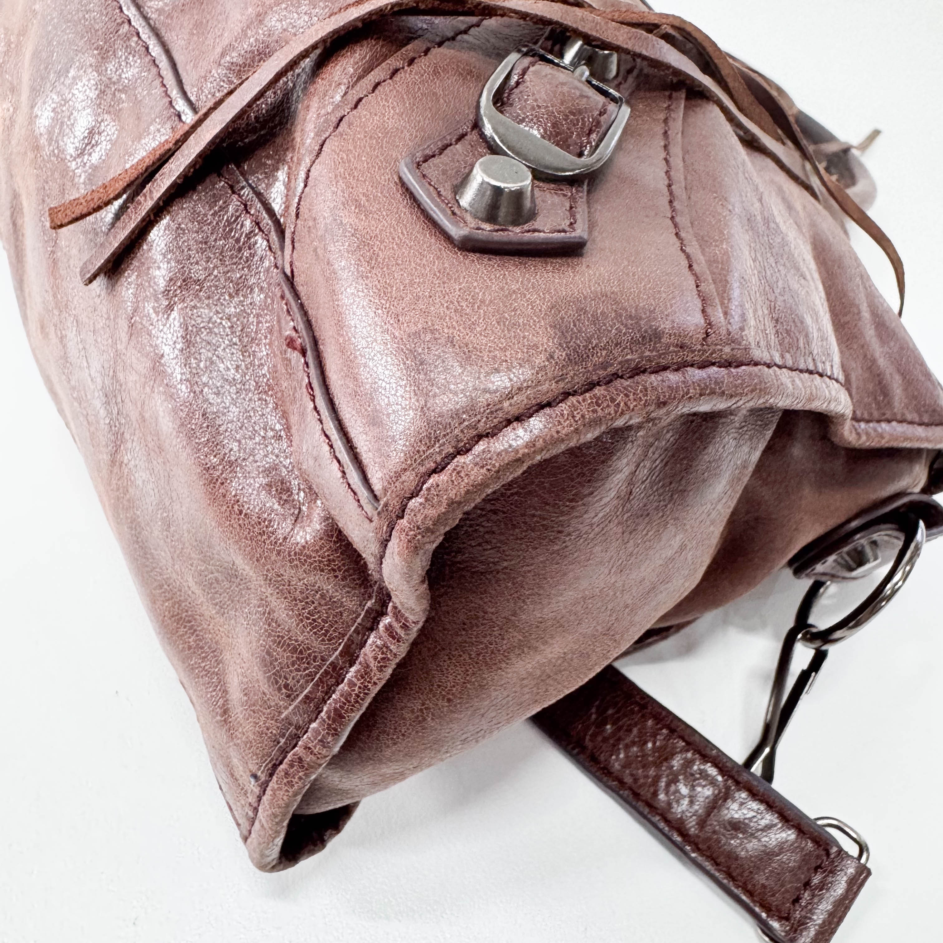 First Brown Leather Shoulder Bag