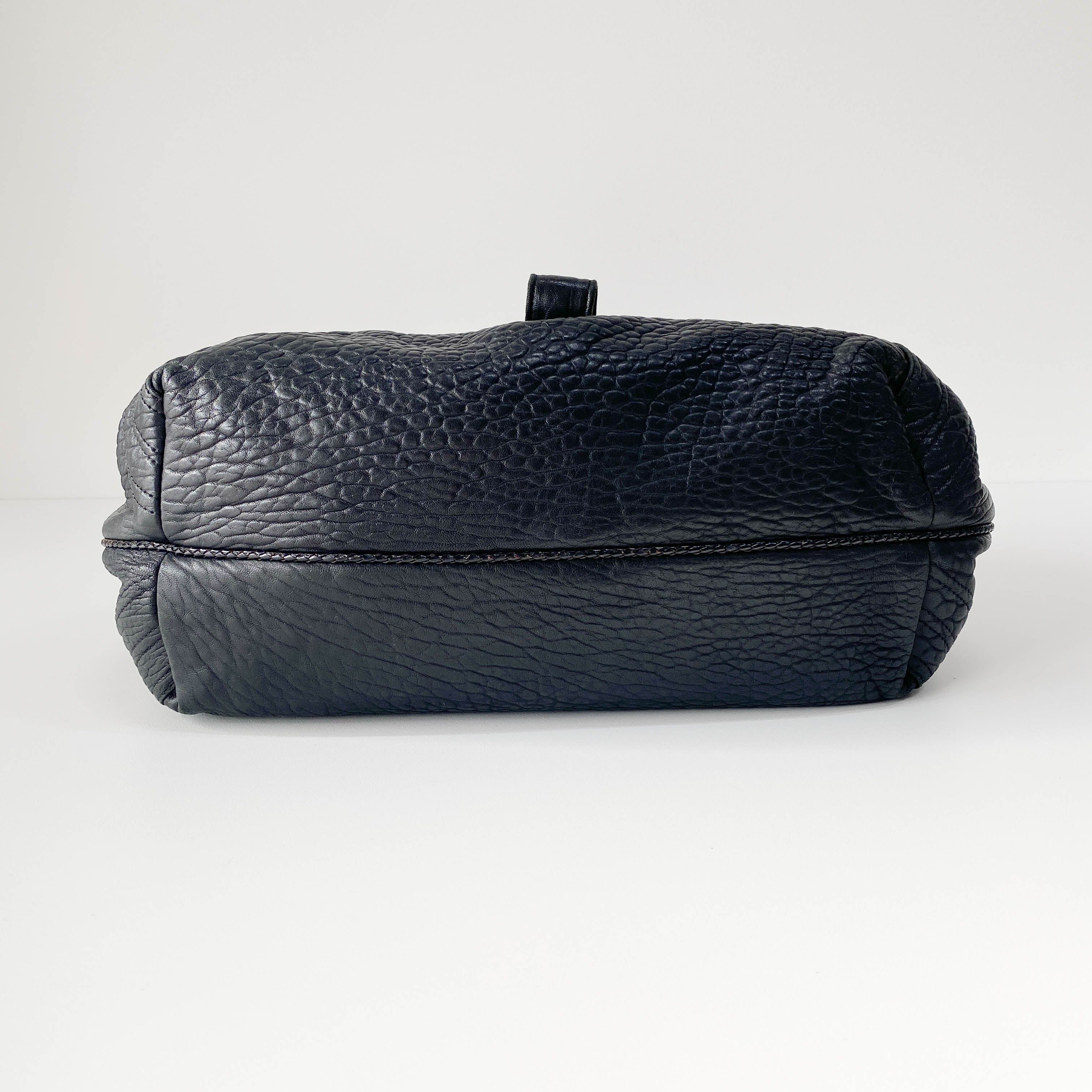 Spy Black Leather Bag