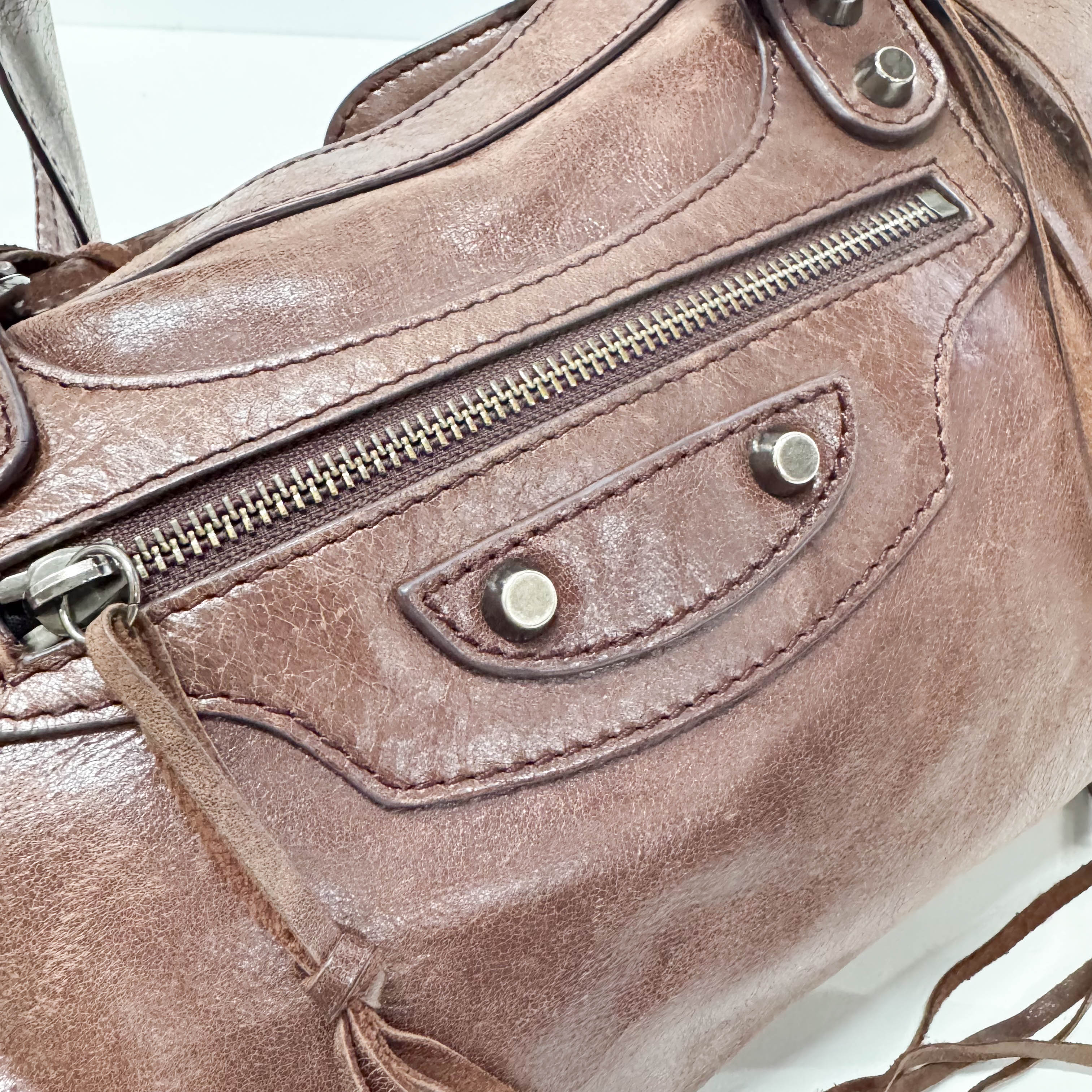 First Brown Leather Shoulder Bag