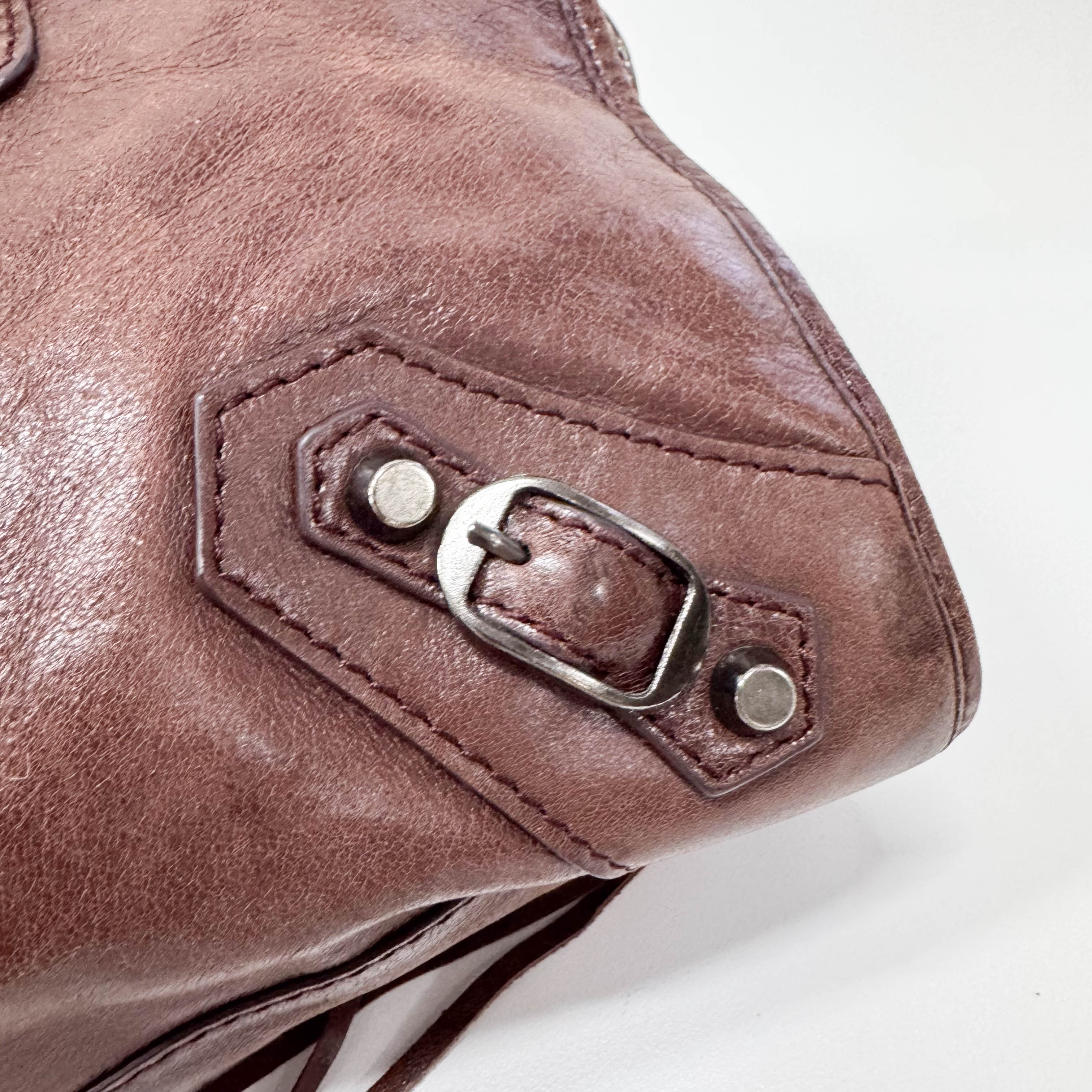 First Brown Leather Shoulder Bag
