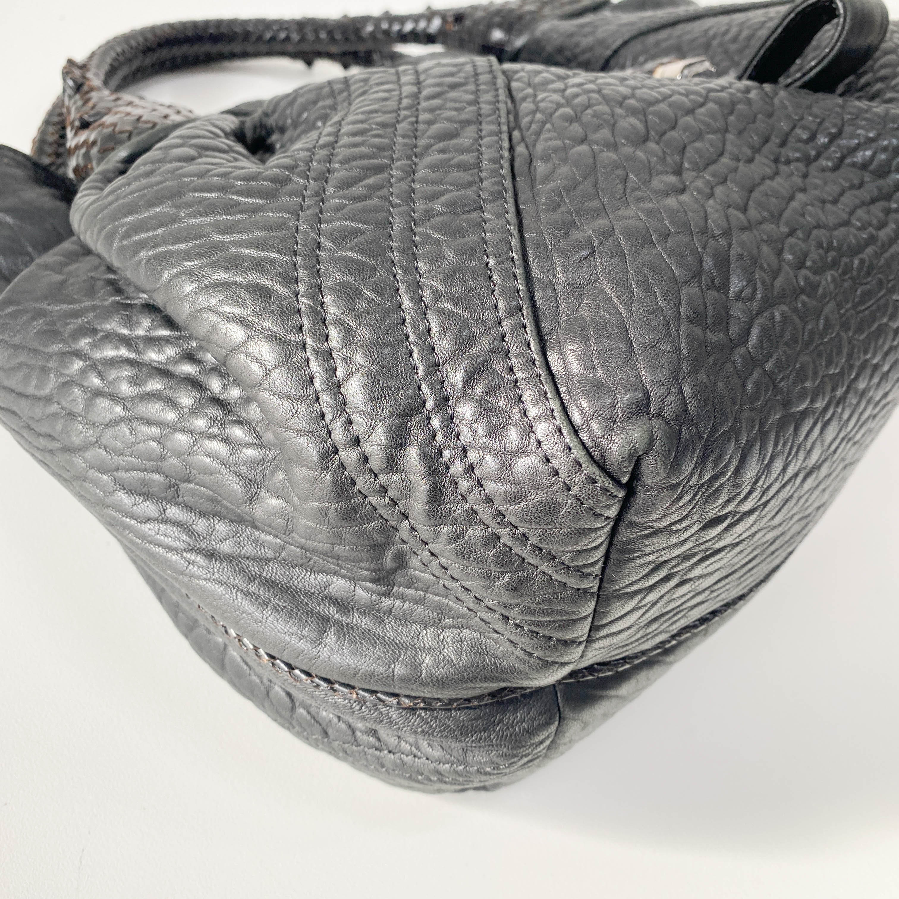 Spy Black Leather Bag