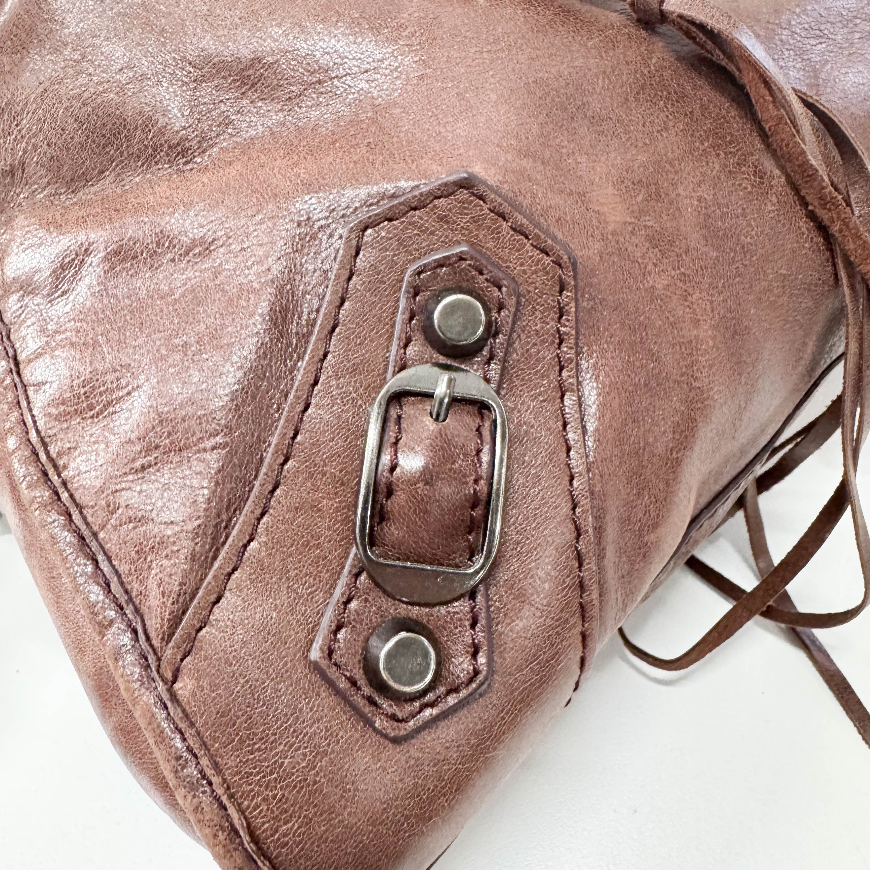 First Brown Leather Shoulder Bag