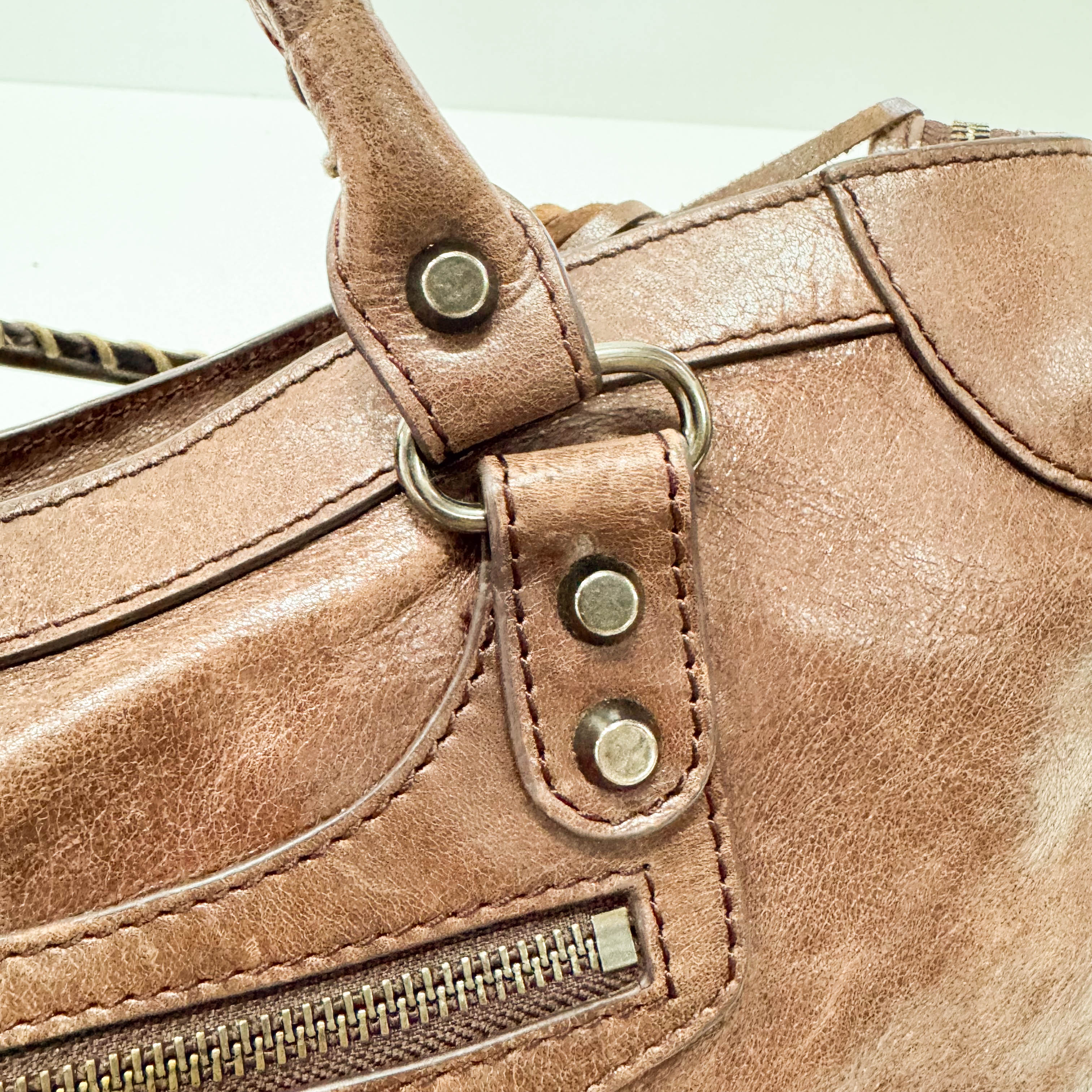 First Brown Leather Shoulder Bag