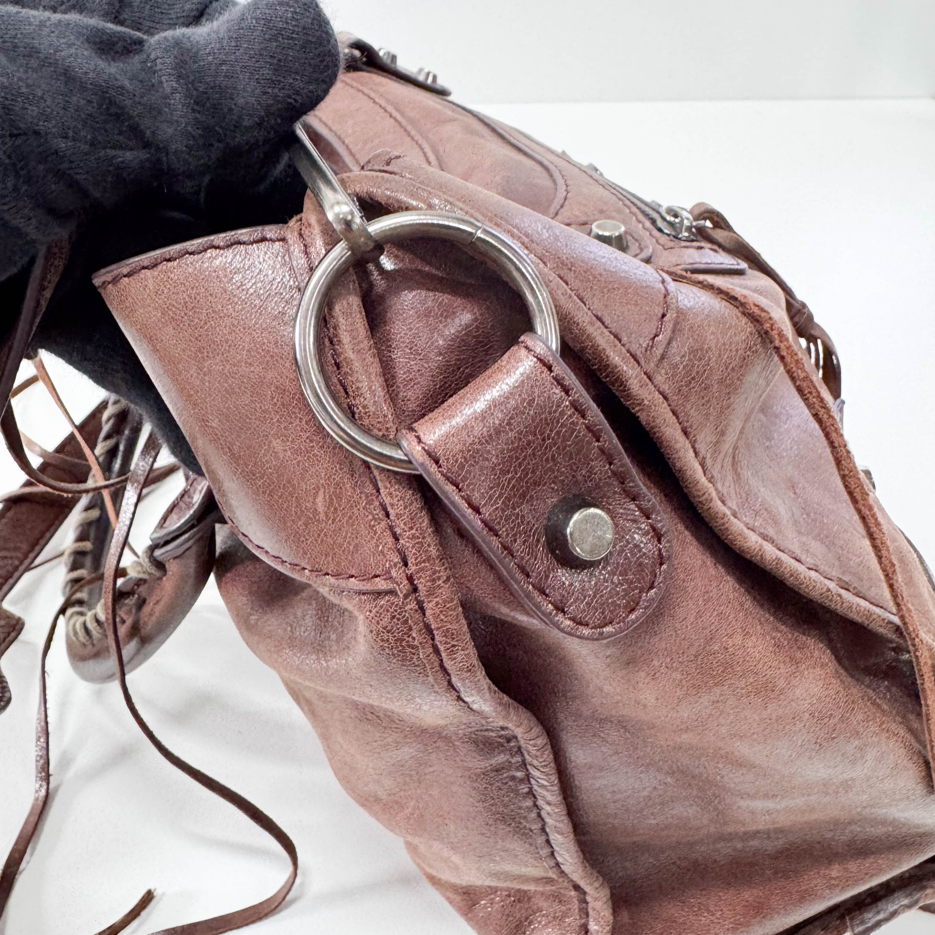 First Brown Leather Shoulder Bag