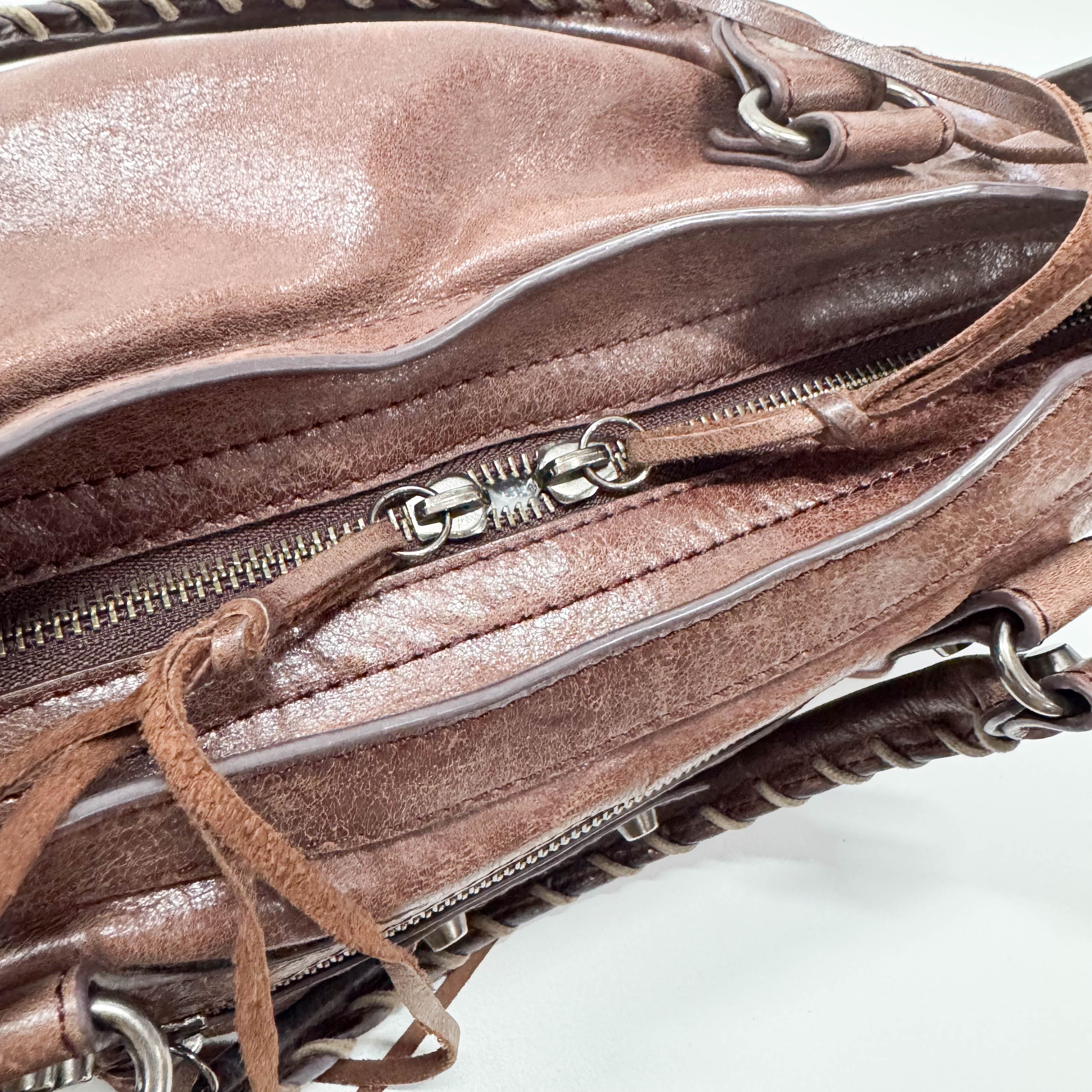 First Brown Leather Shoulder Bag