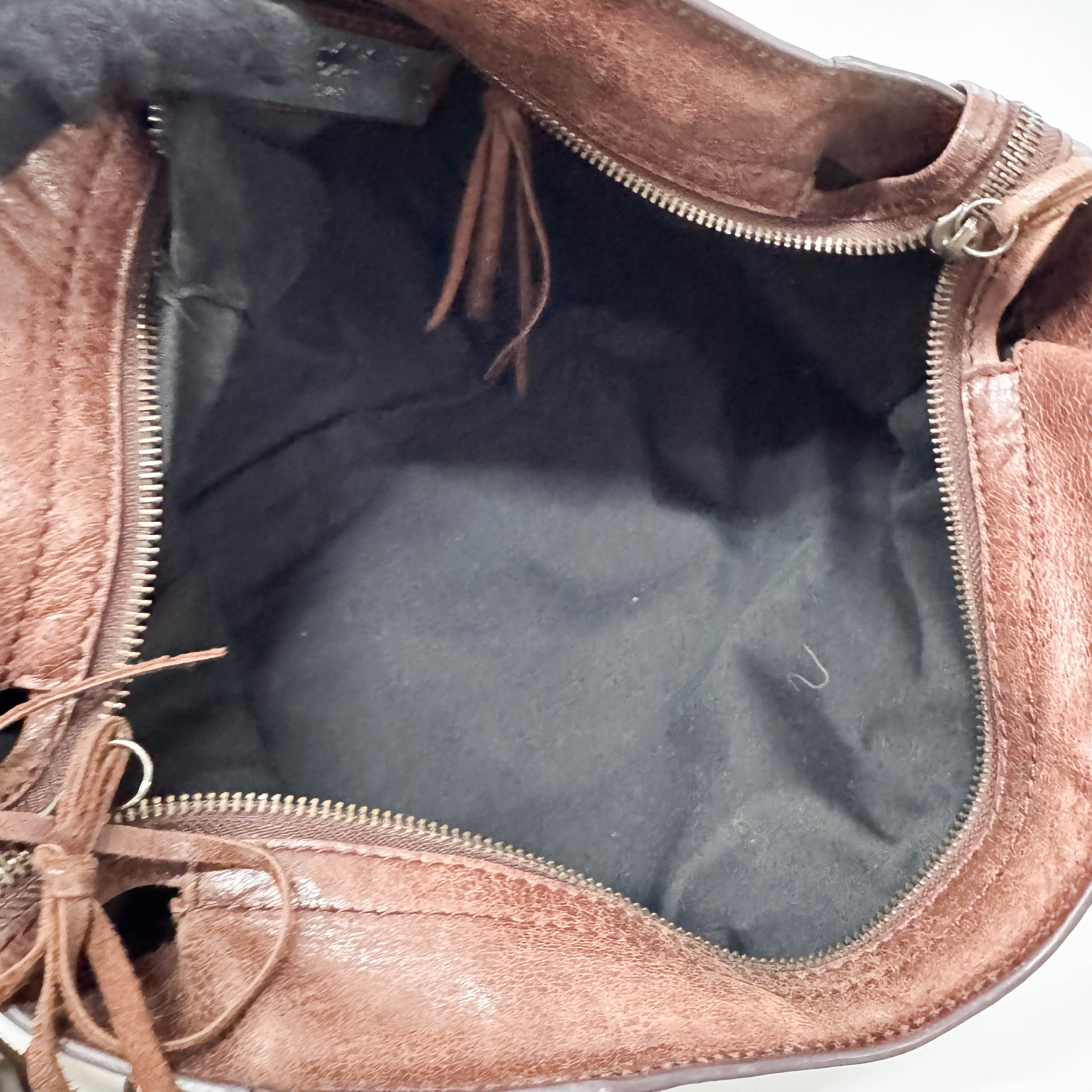 First Brown Leather Shoulder Bag