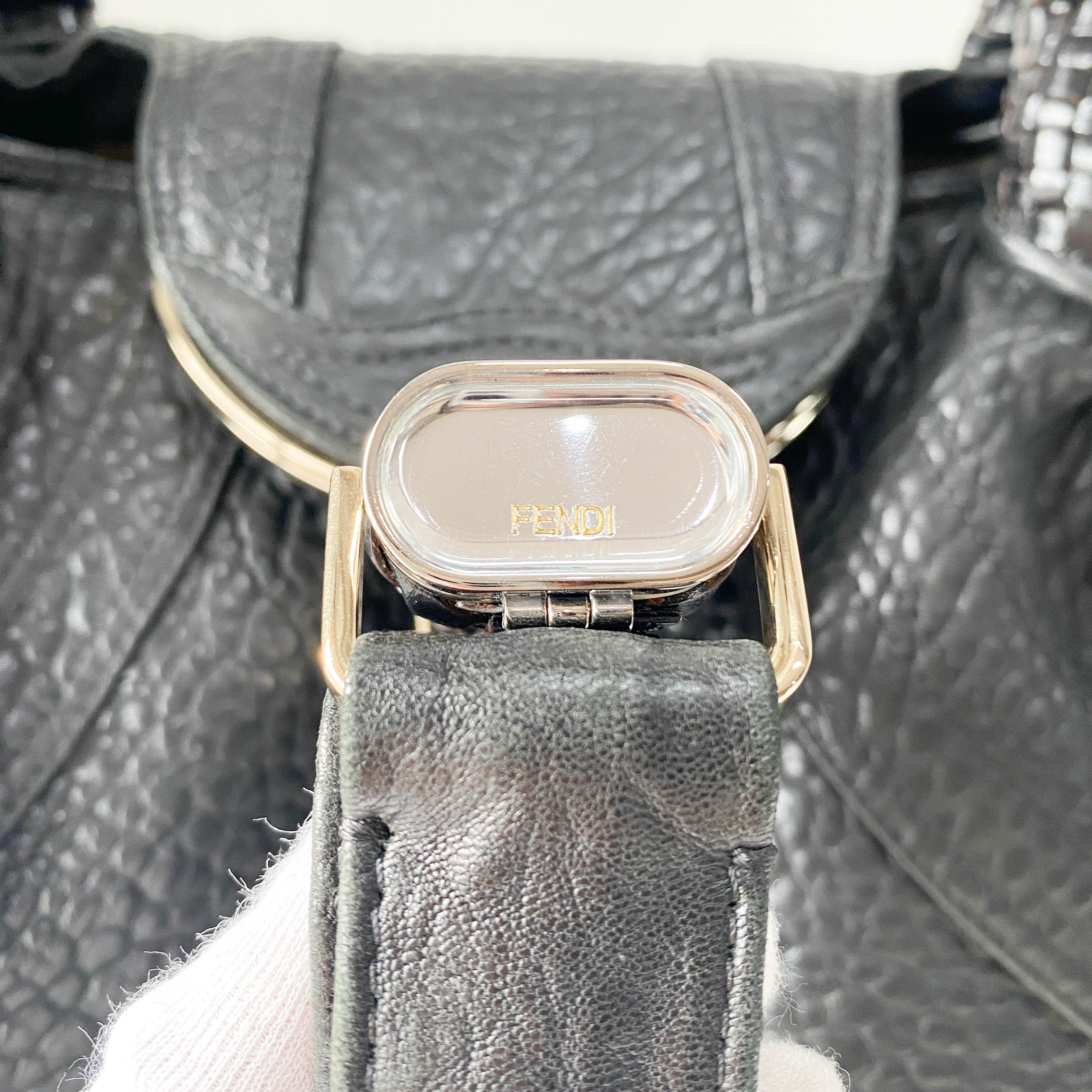 Spy Black Leather Bag