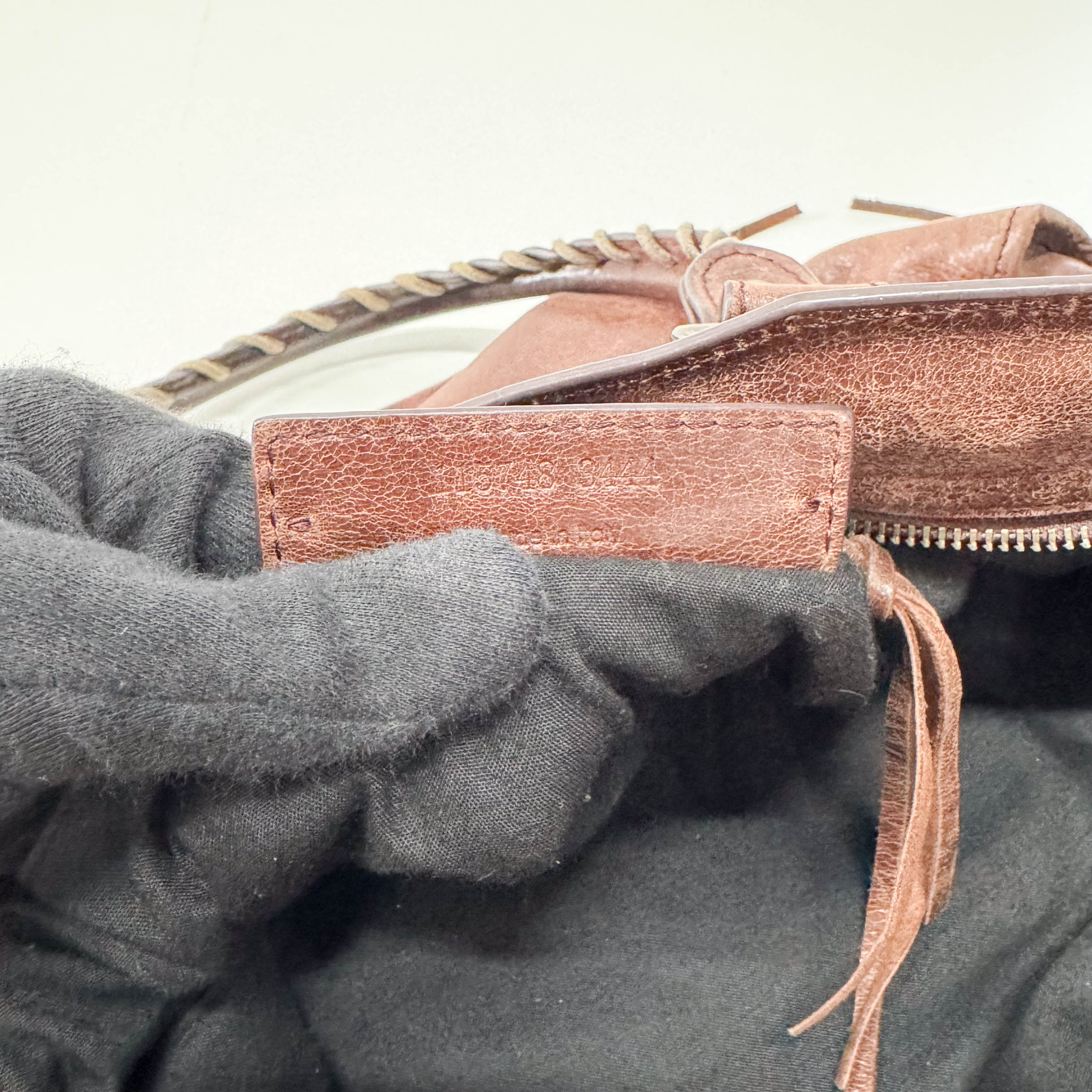 First Brown Leather Shoulder Bag
