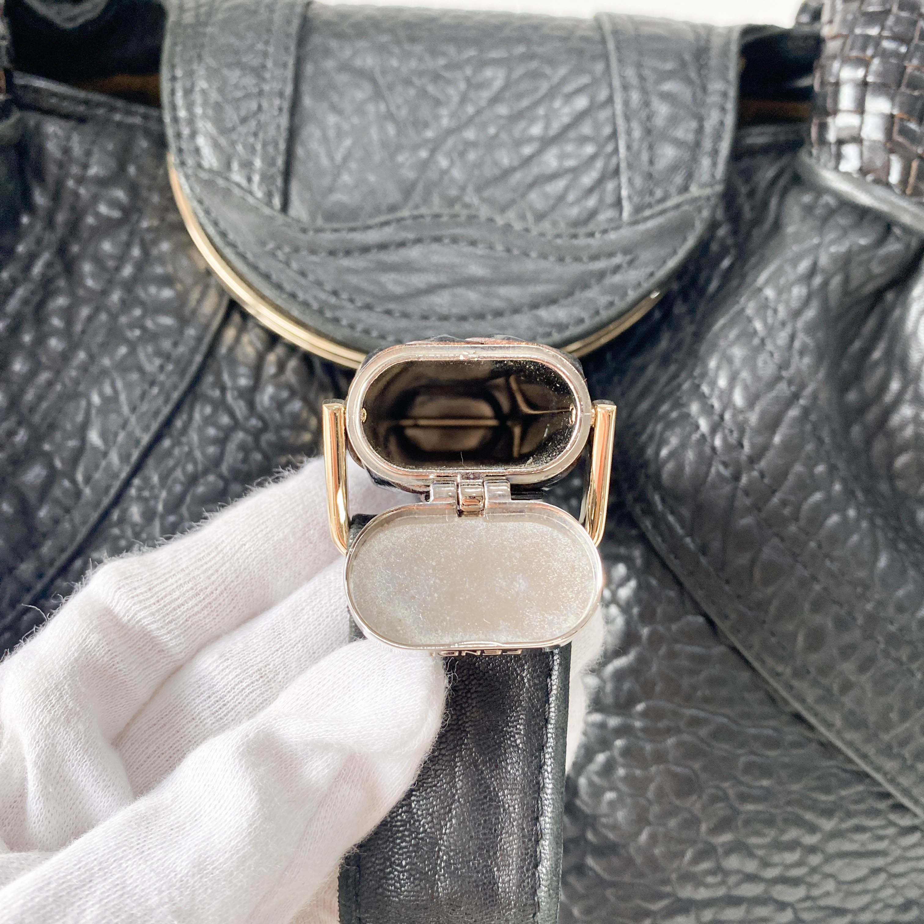 Spy Black Leather Bag