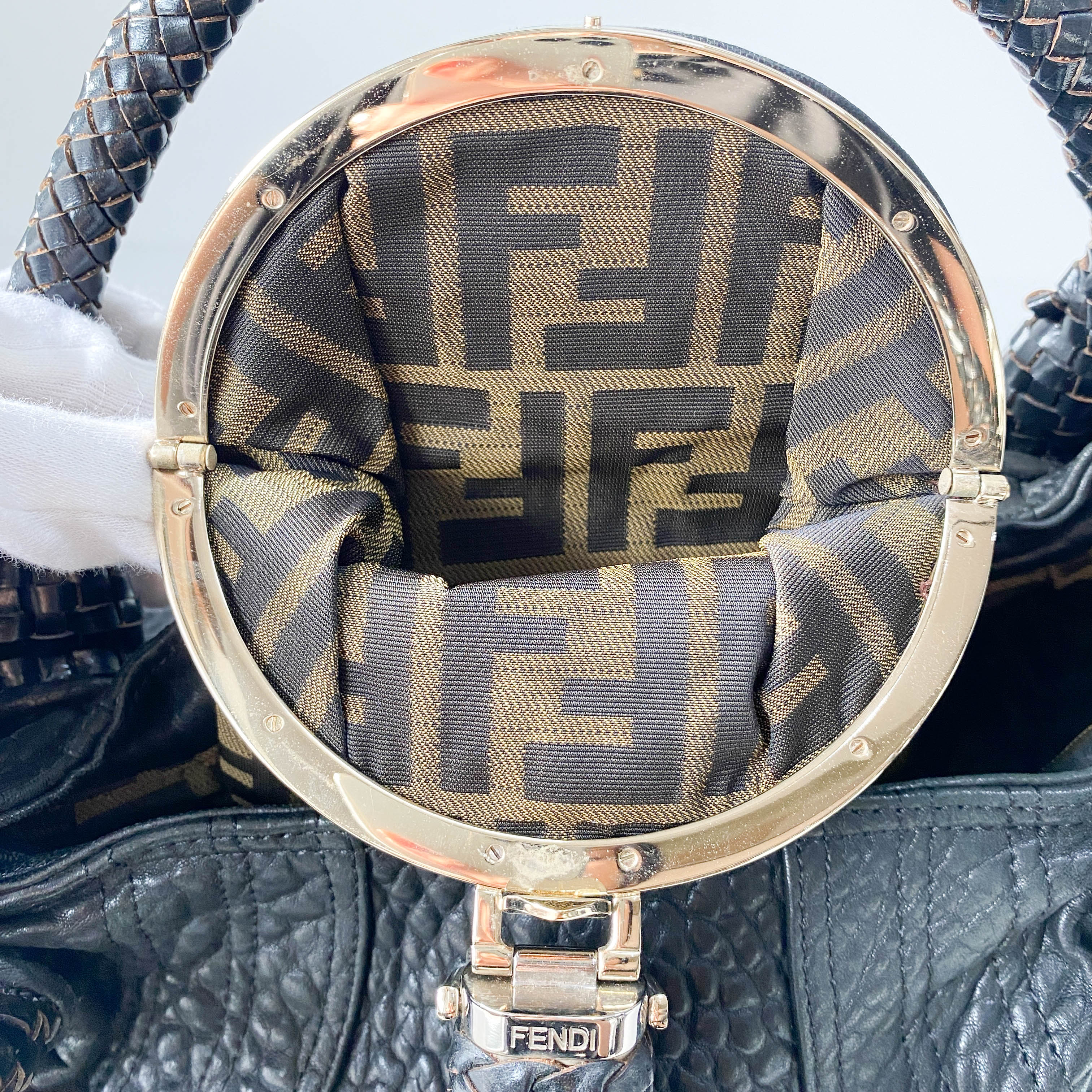 Spy Black Leather Bag