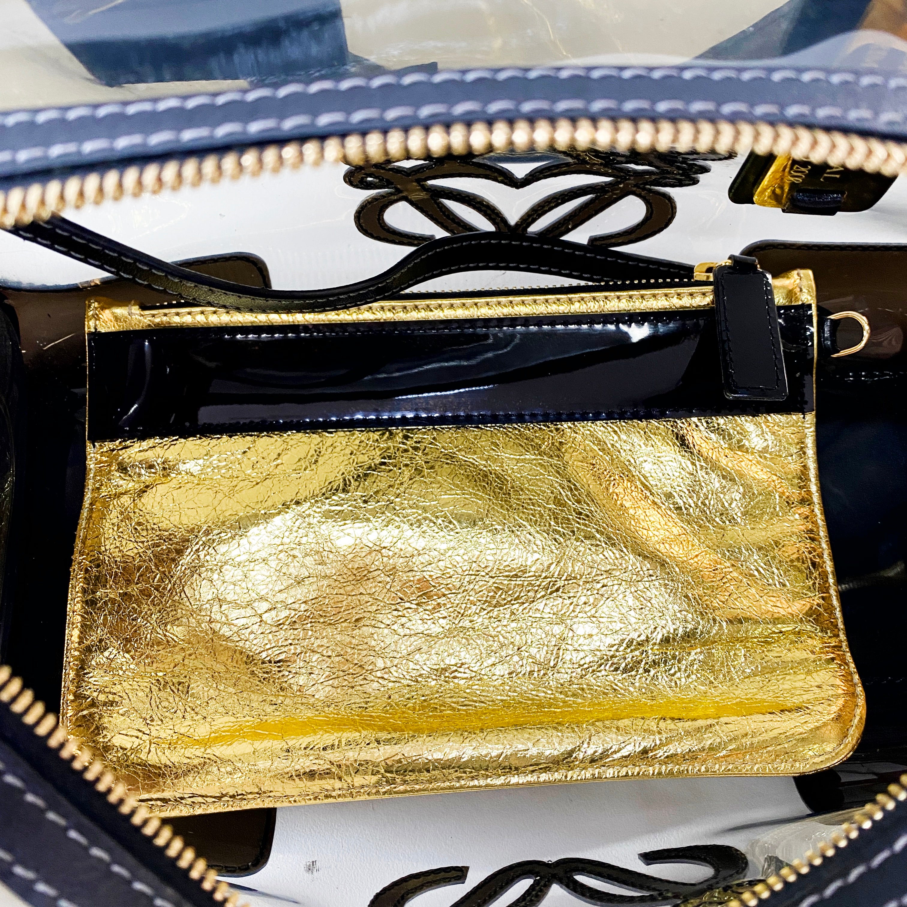 Anagram 28 Black Vinyl Handbag