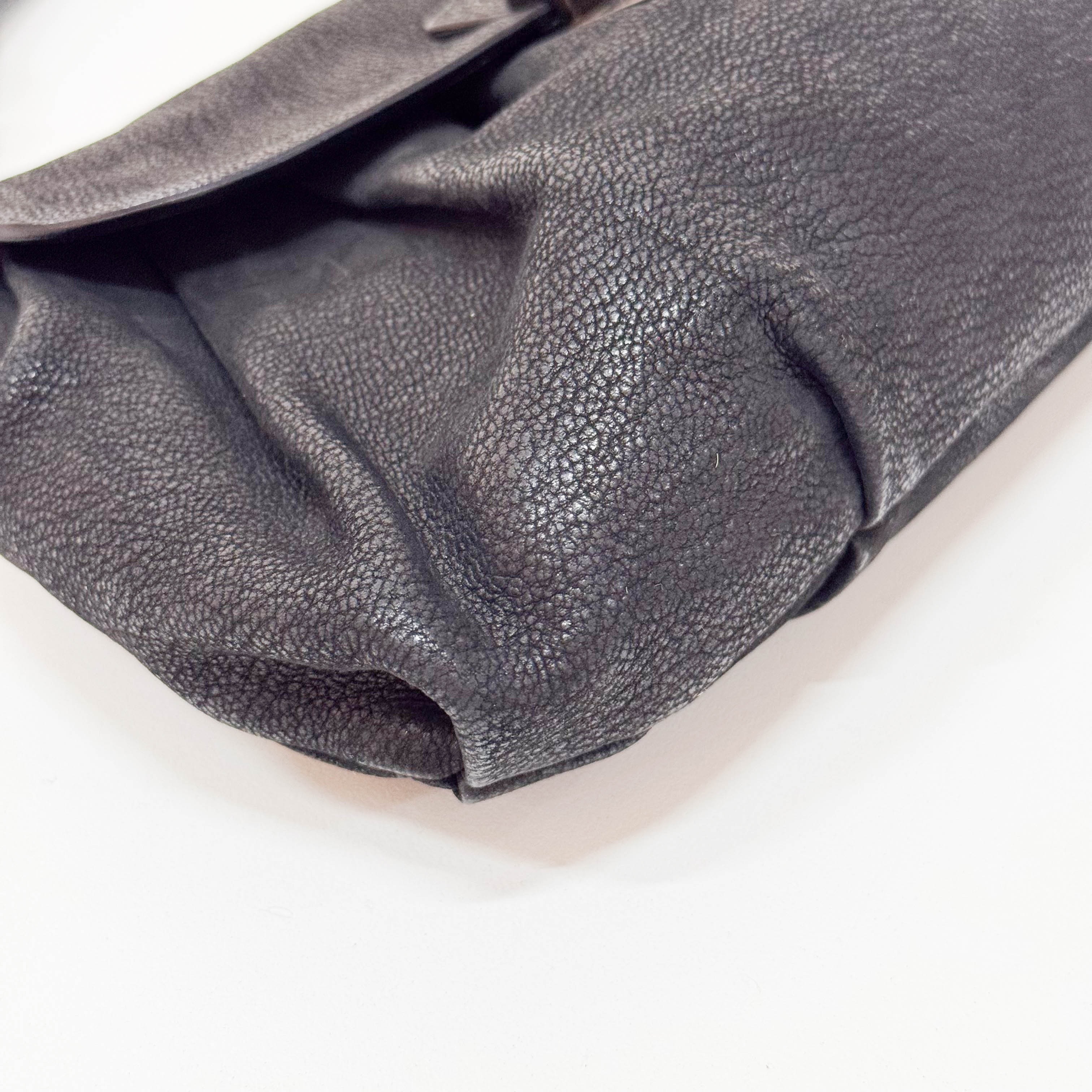 Vintage Black Leather Shoulder Bag