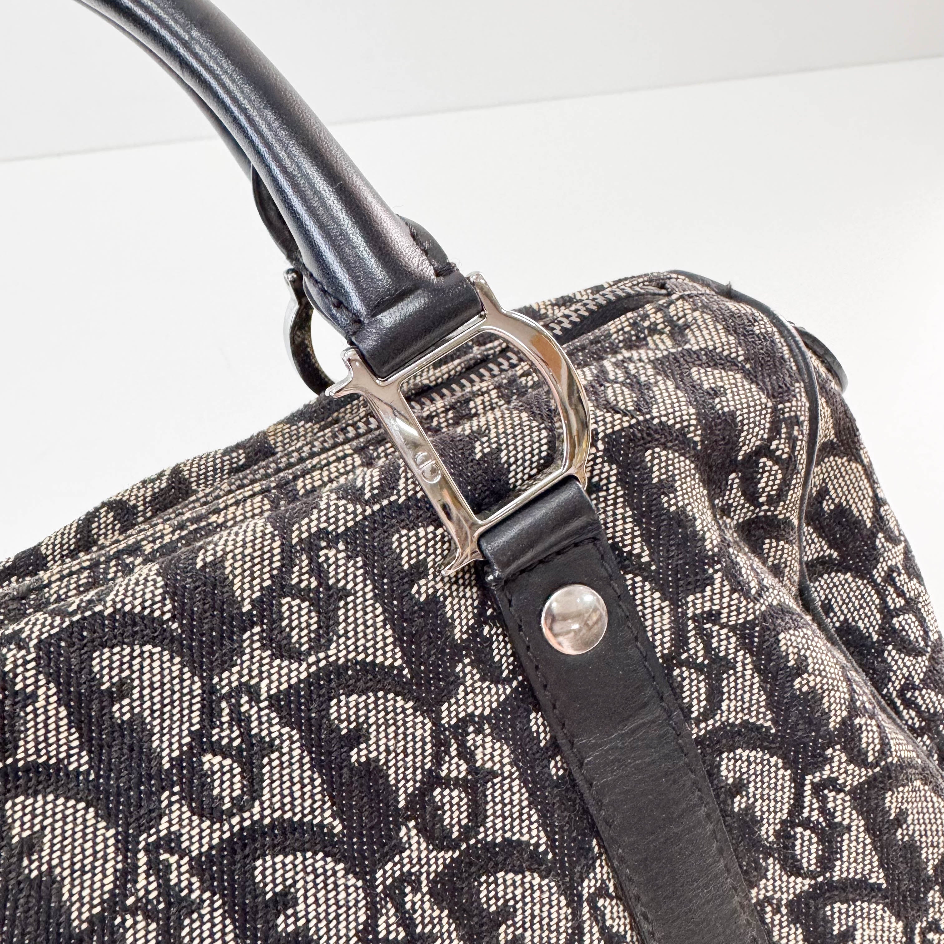 Boston Trotter Navy Oblique Canvas Bag