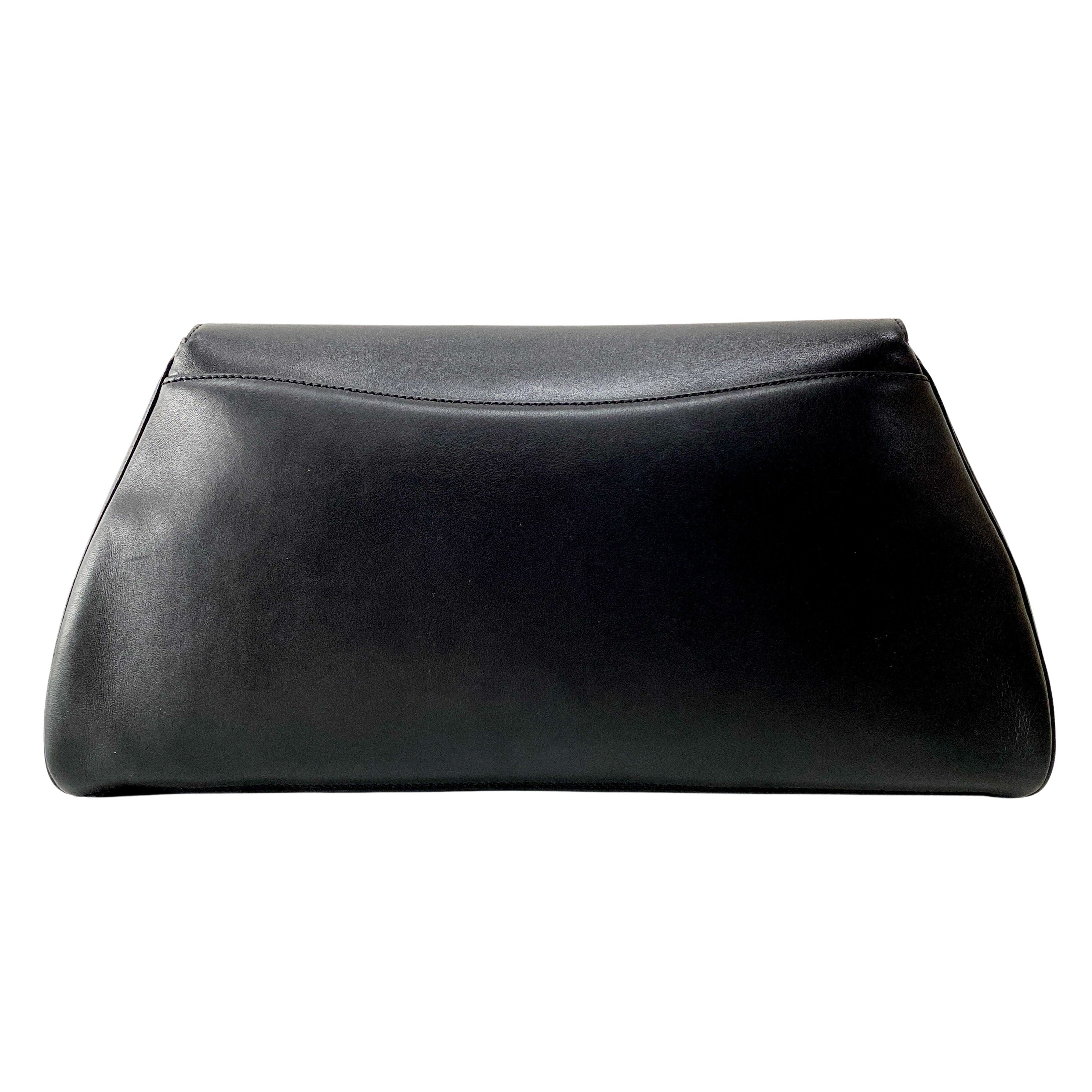Panthère Clutch Black Leather Bag