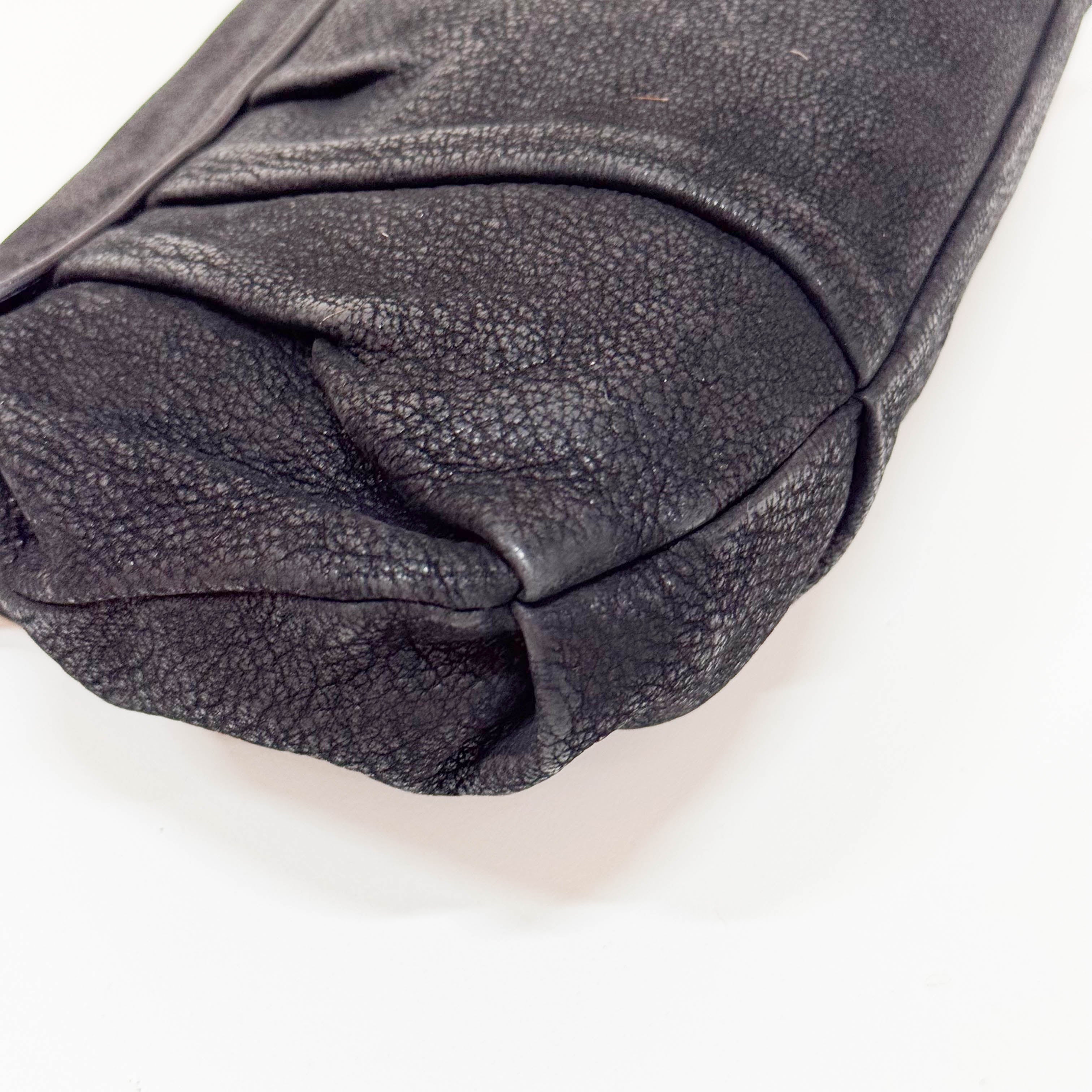 Vintage Black Leather Shoulder Bag