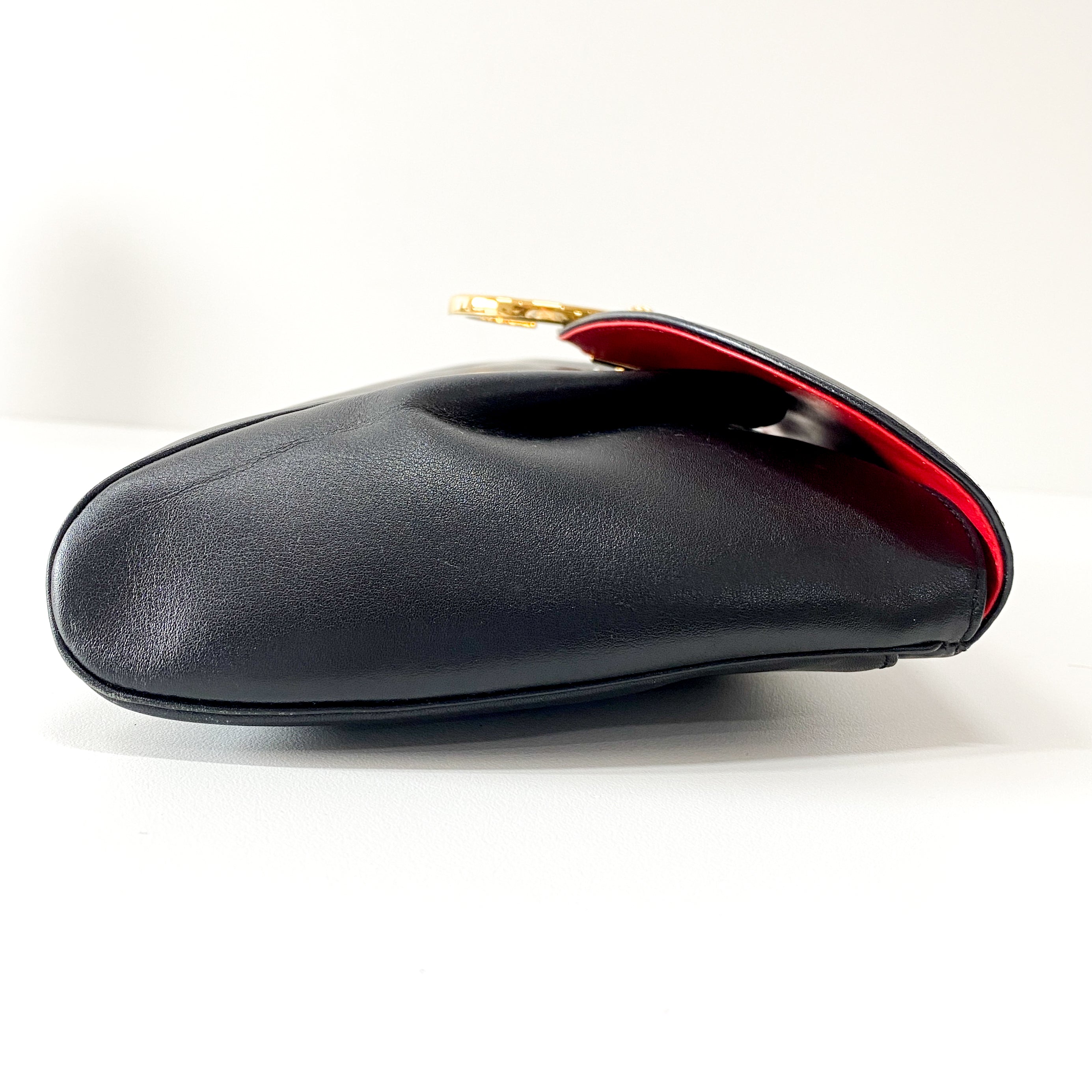 Panthère Clutch Black Leather Bag