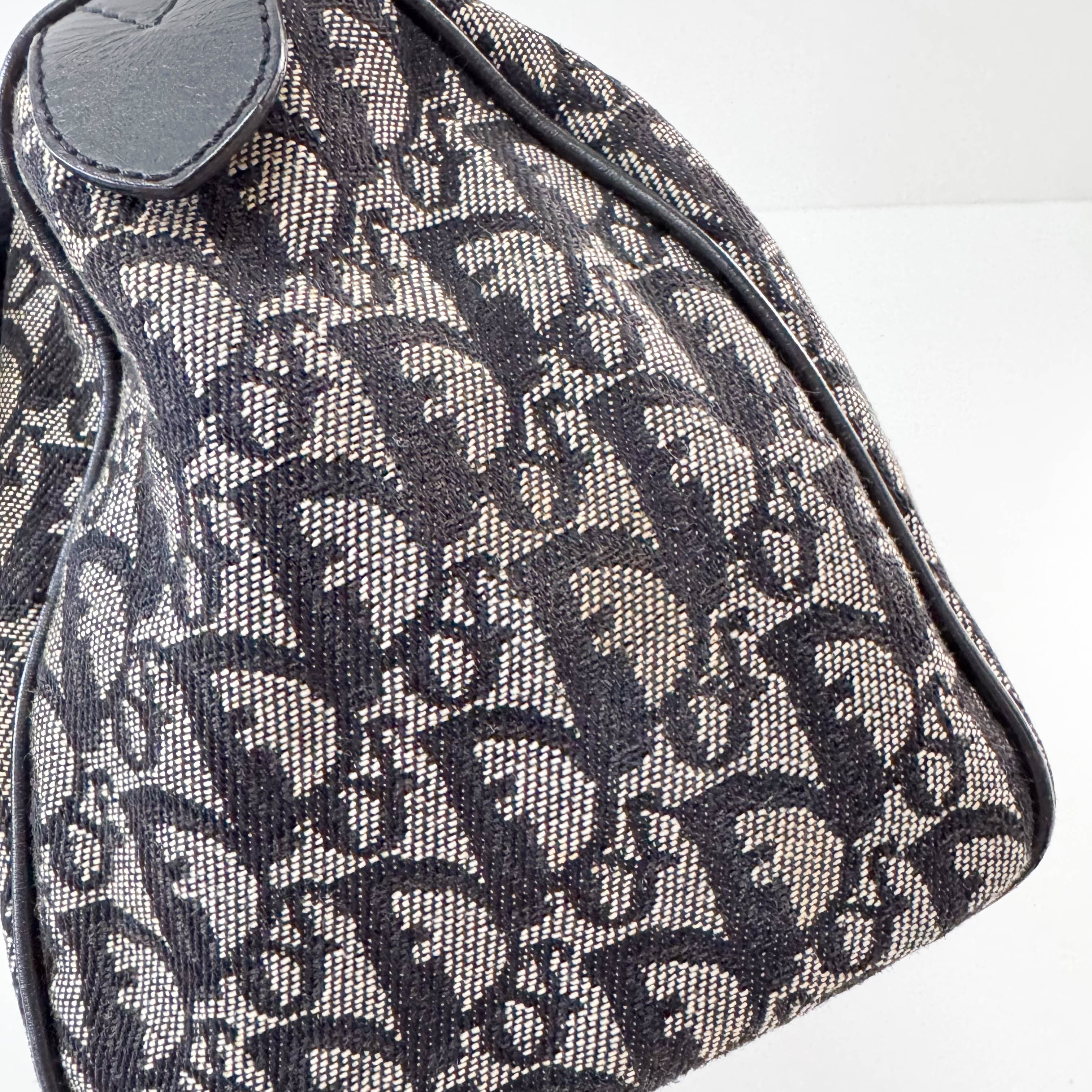 Boston Trotter Navy Oblique Canvas Bag