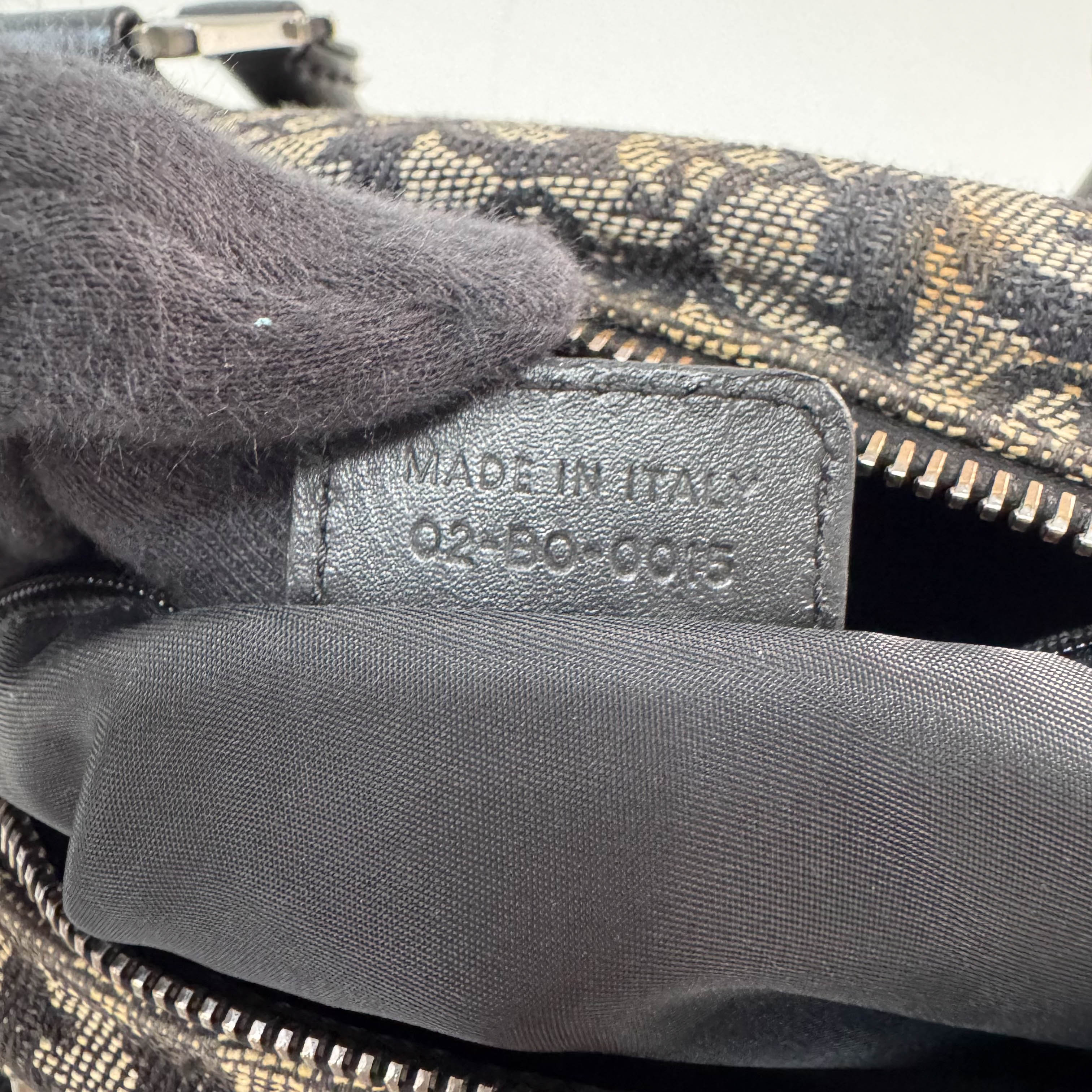 Boston Trotter Navy Oblique Canvas Bag