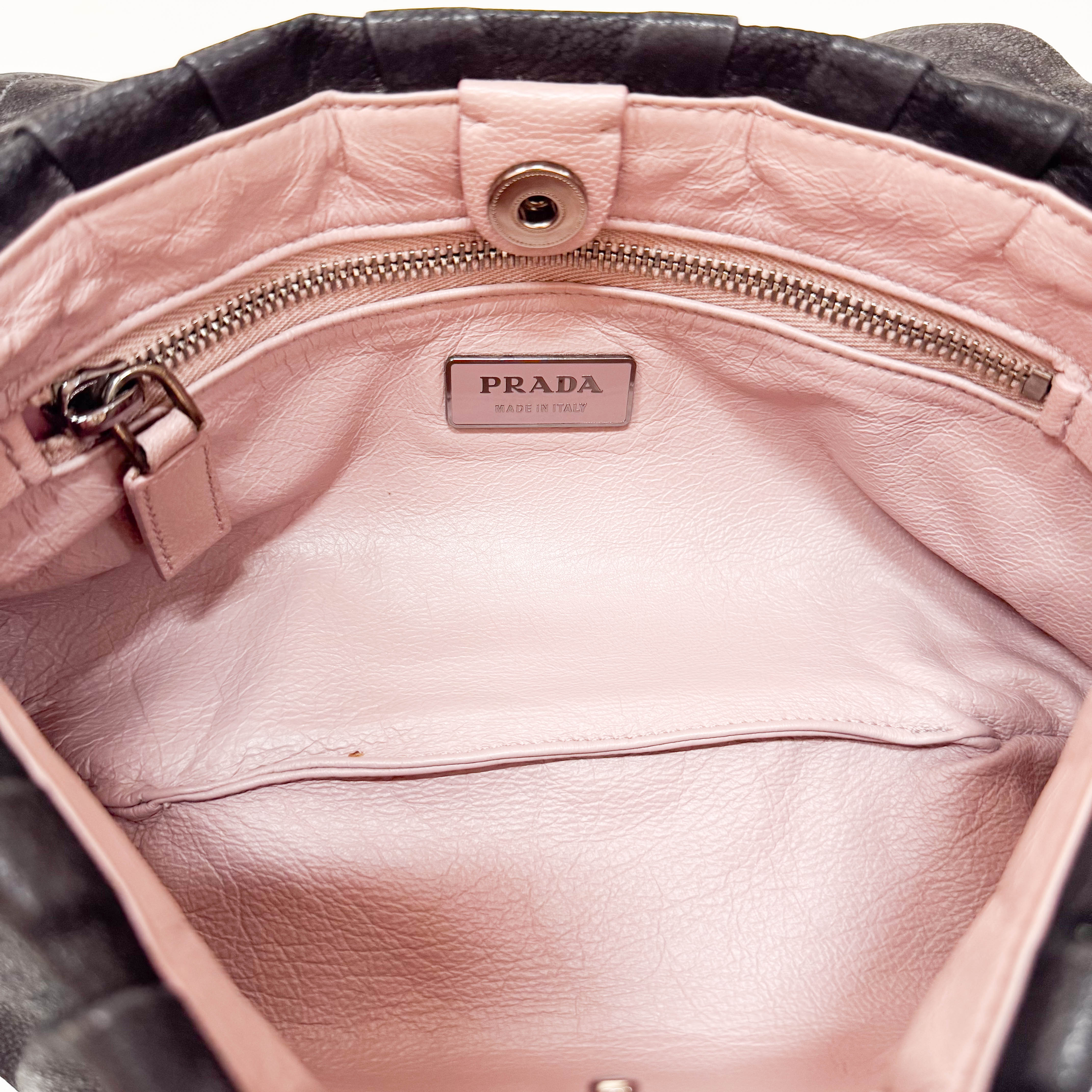 Vintage Black Leather Shoulder Bag