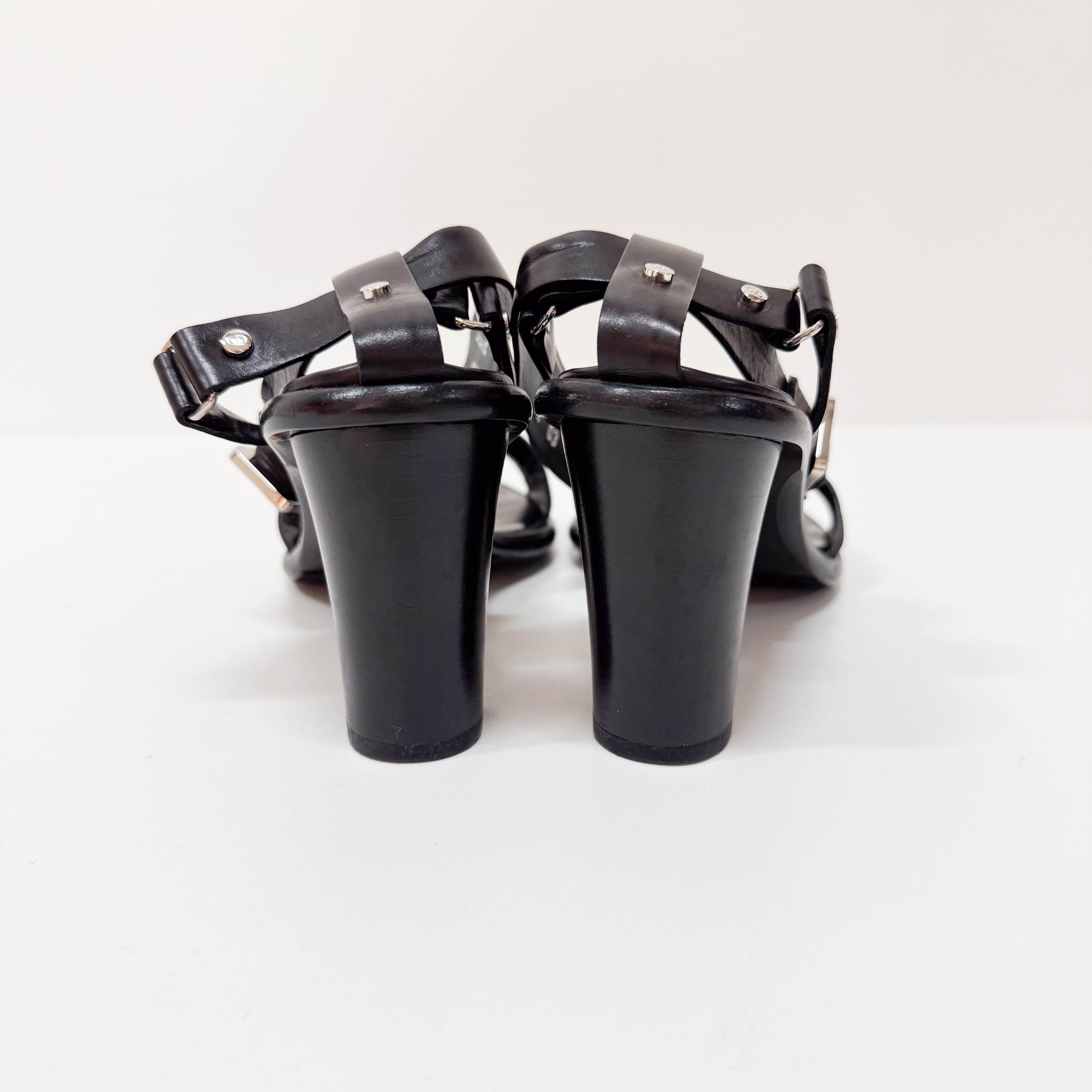 Padlock Black Sandals