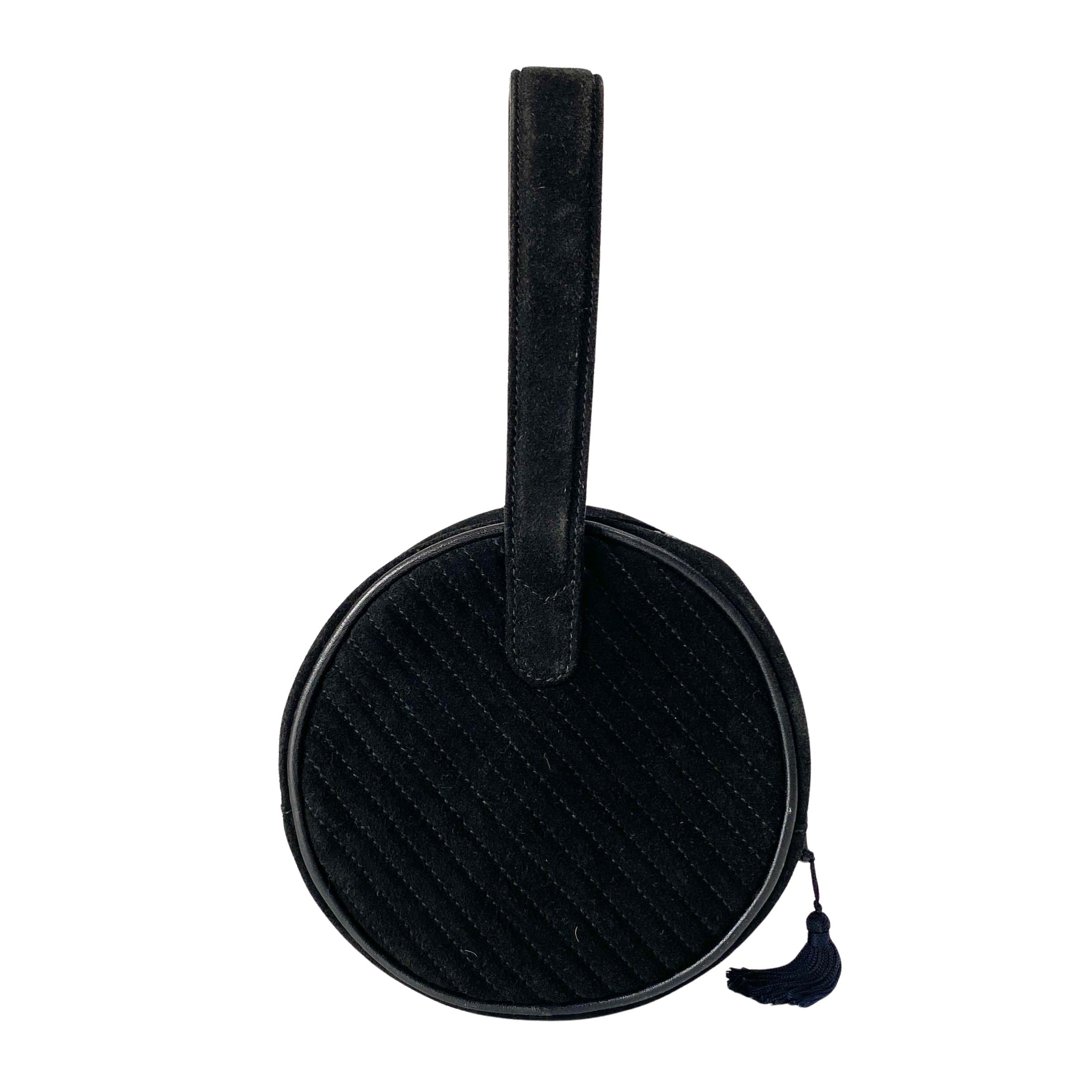 Mini Black Suede Handbag