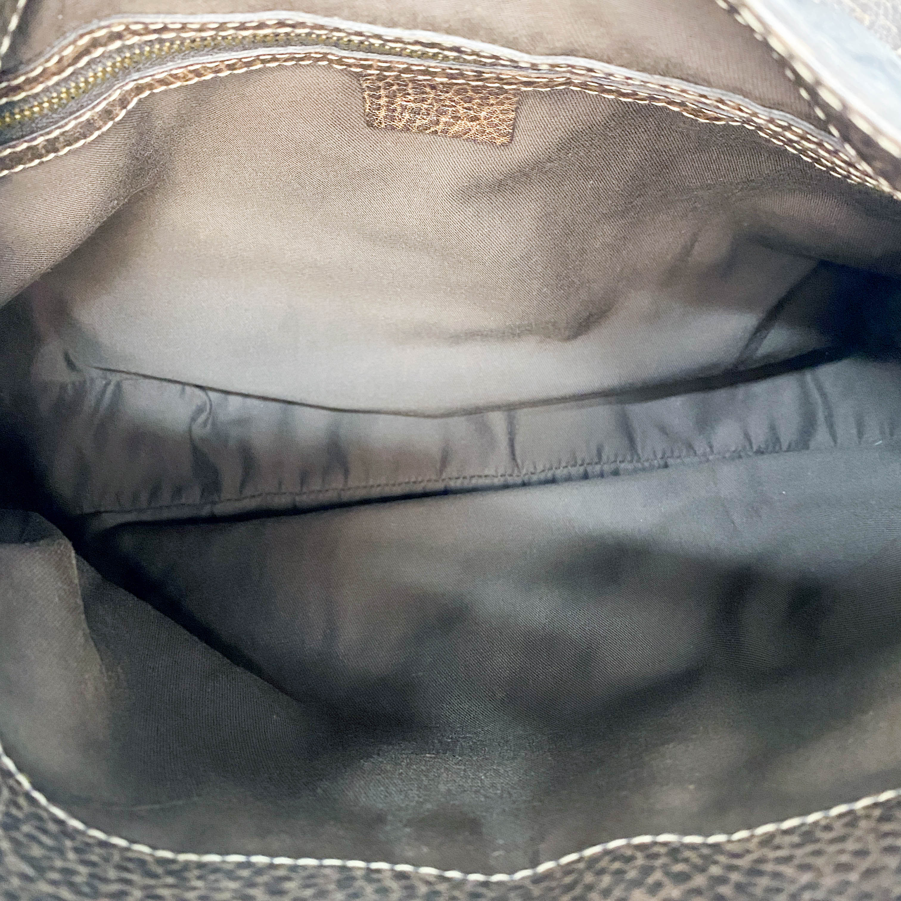 Horsebit Brown GG Canvas Leather Shoulder Bag