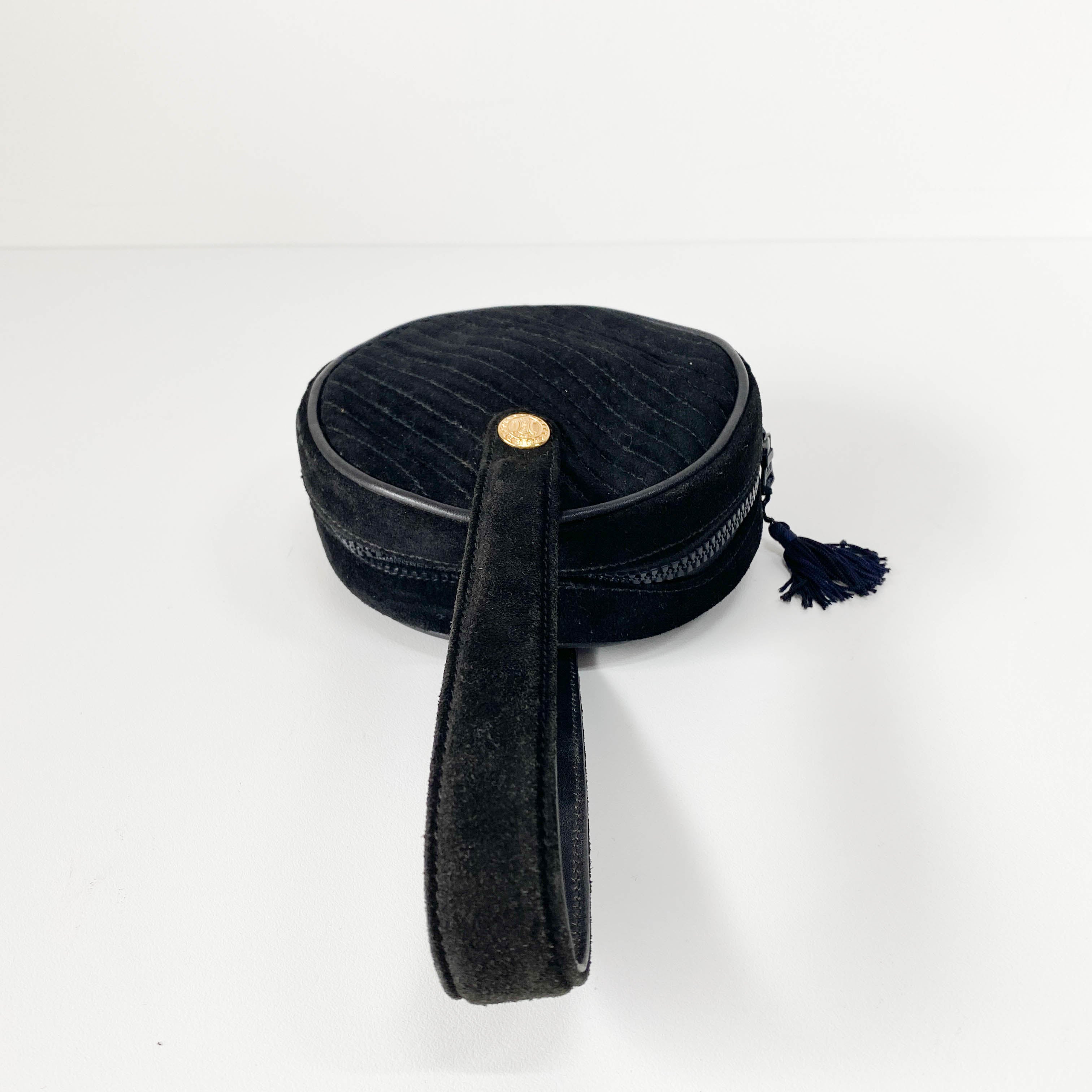 Mini Black Suede Handbag