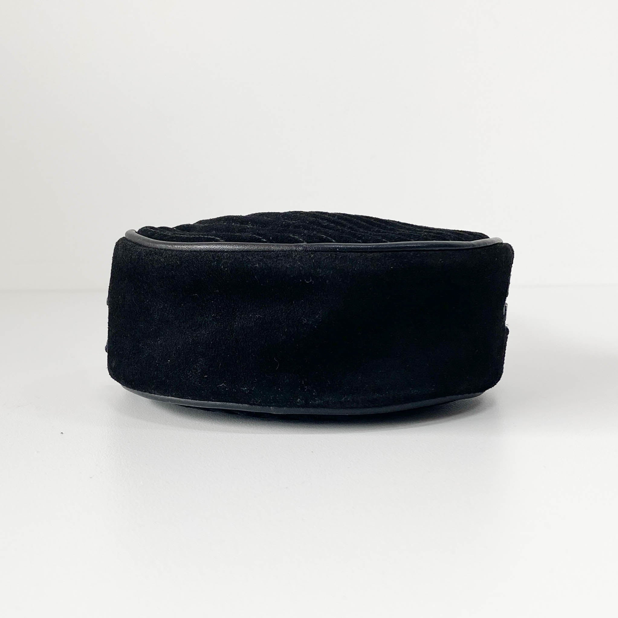 Mini Black Suede Handbag