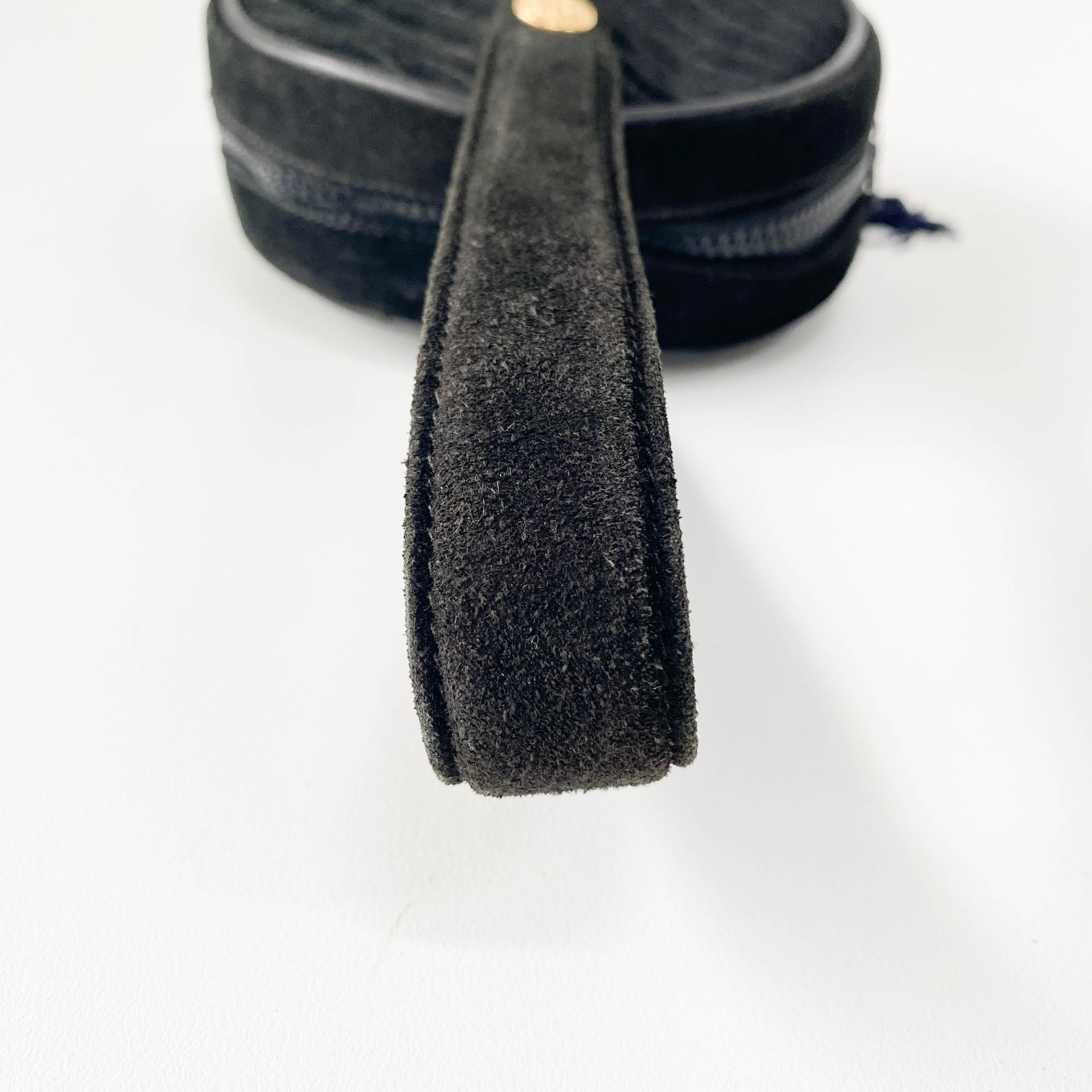 Mini Black Suede Handbag