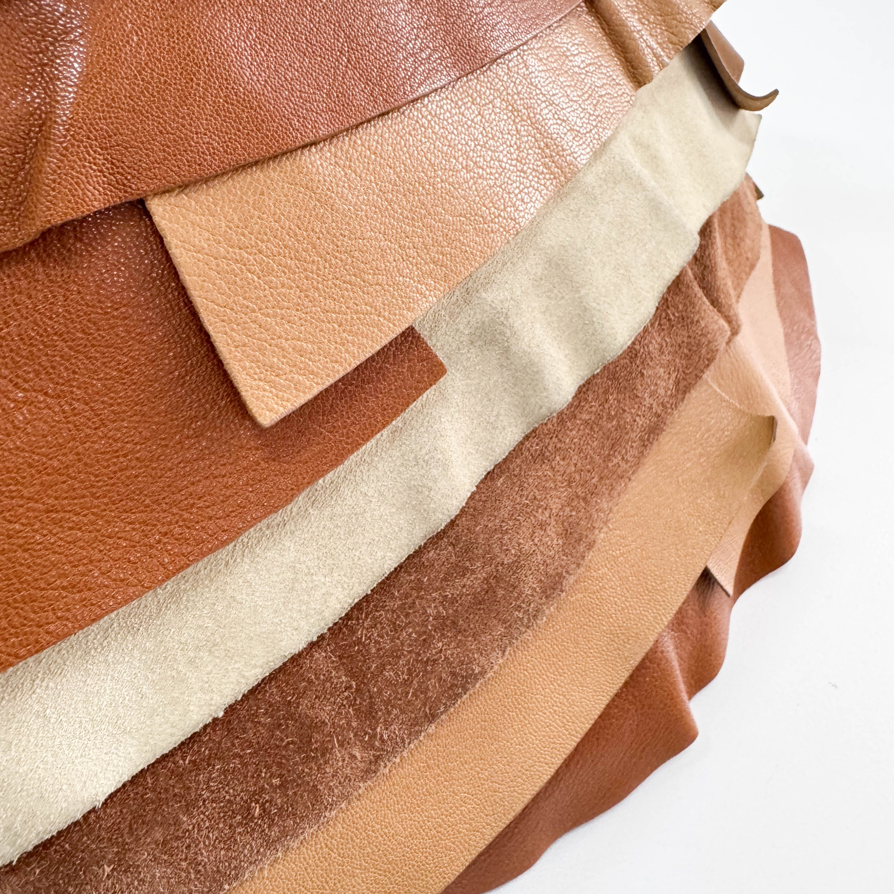 Vintage Brown Mix Leather Shoulder Bag