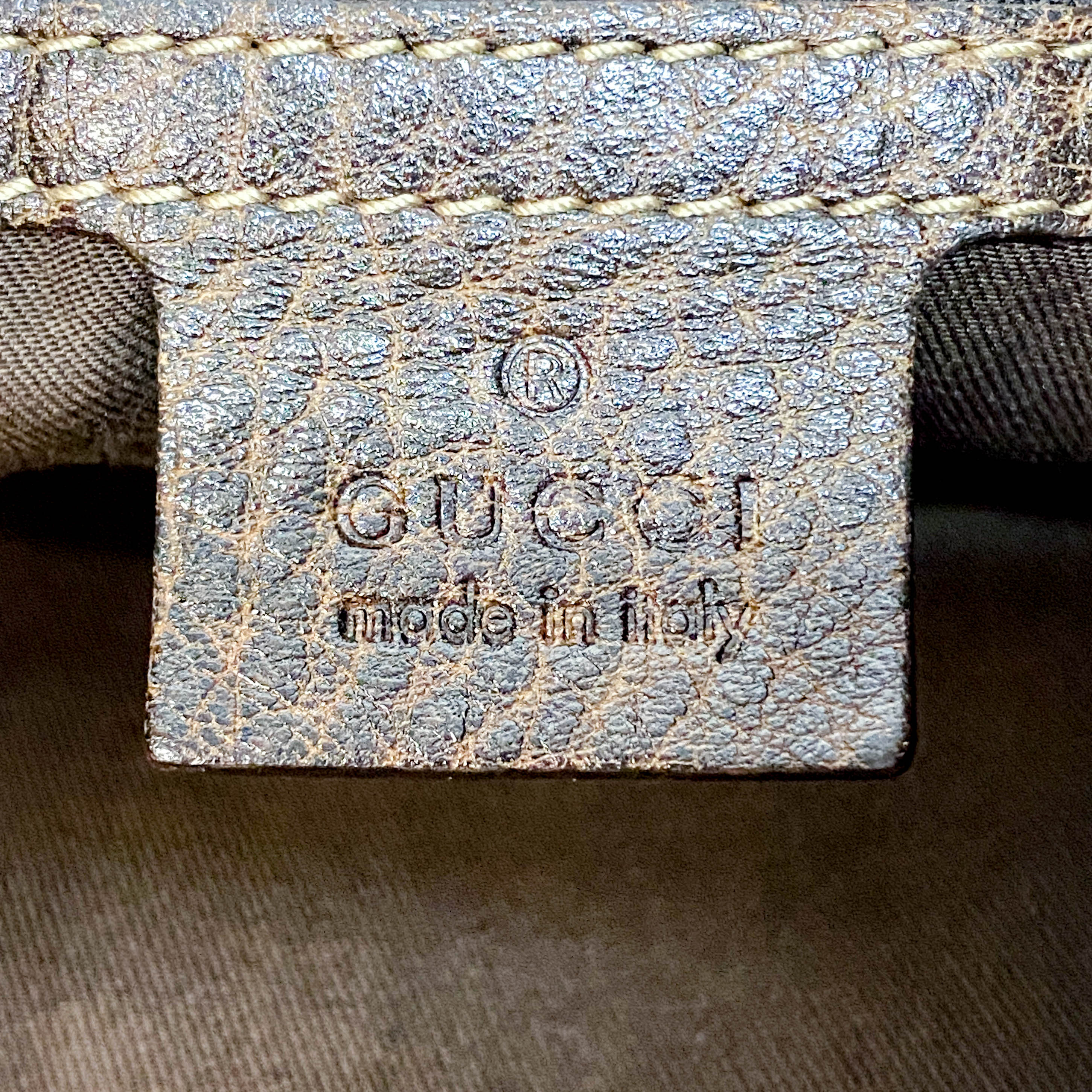 Horsebit Brown GG Canvas Leather Shoulder Bag