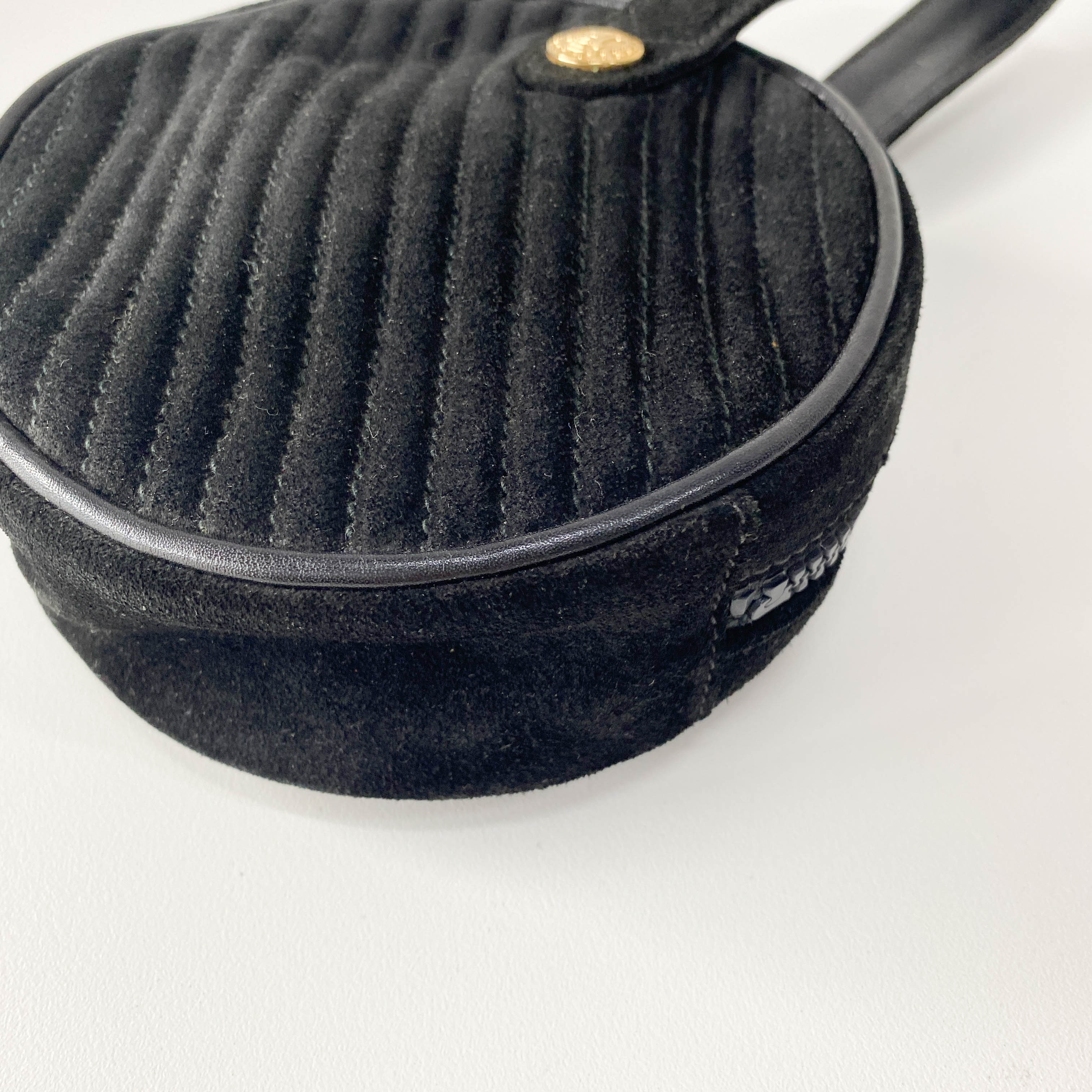 Mini Black Suede Handbag