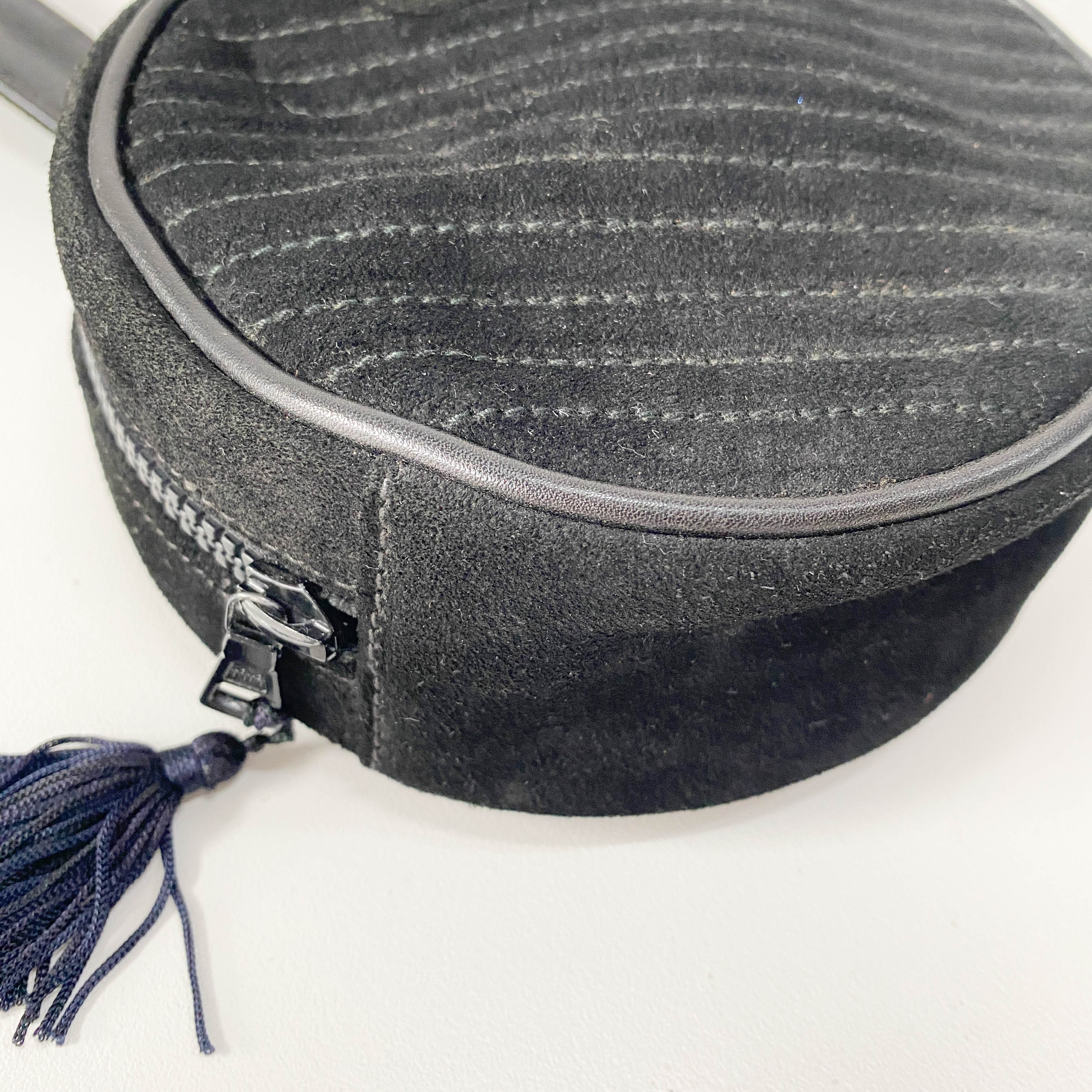 Mini Black Suede Handbag