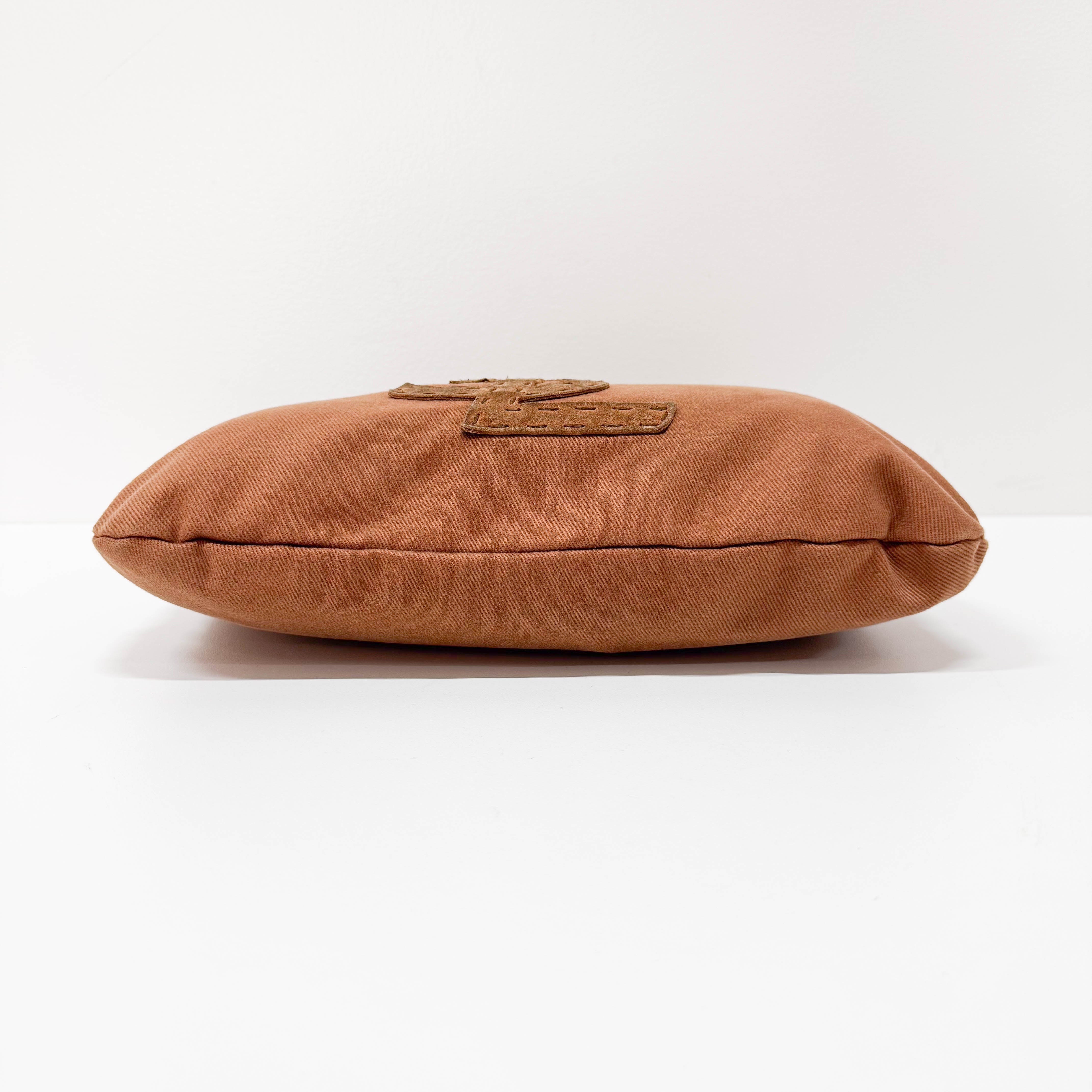 Brown Canvas Shoulder Bag