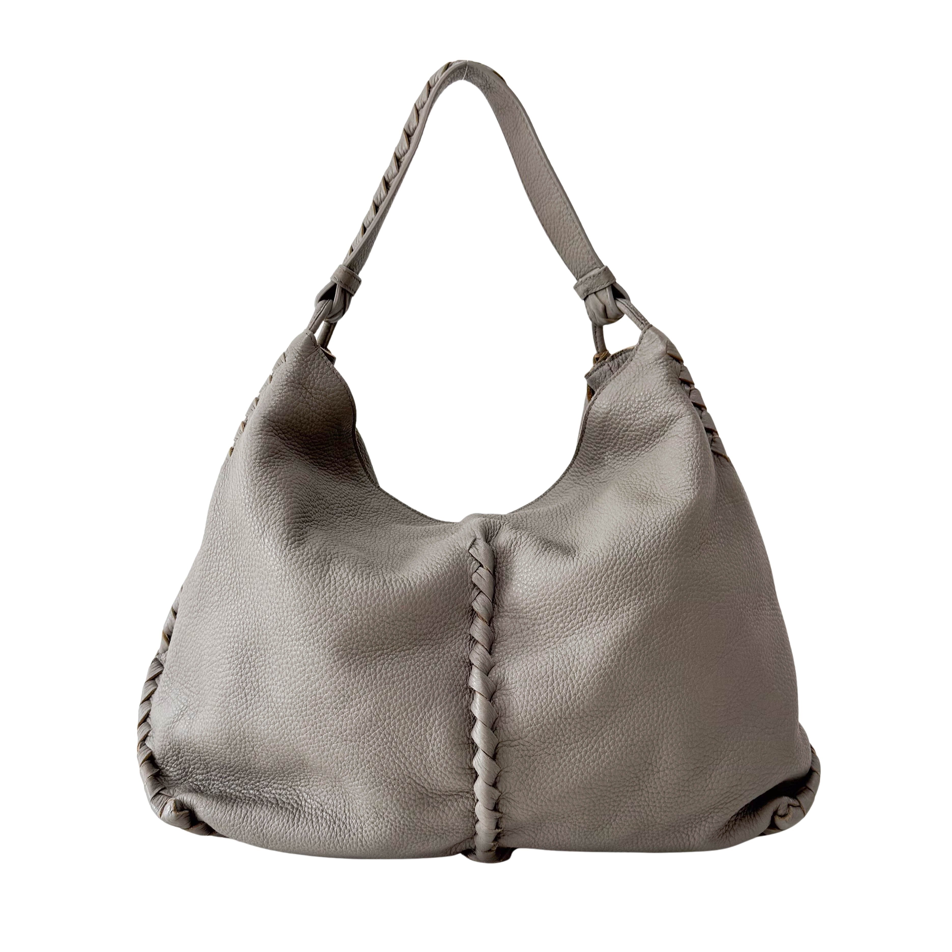 Cervo Hobo Leather Tote Bag