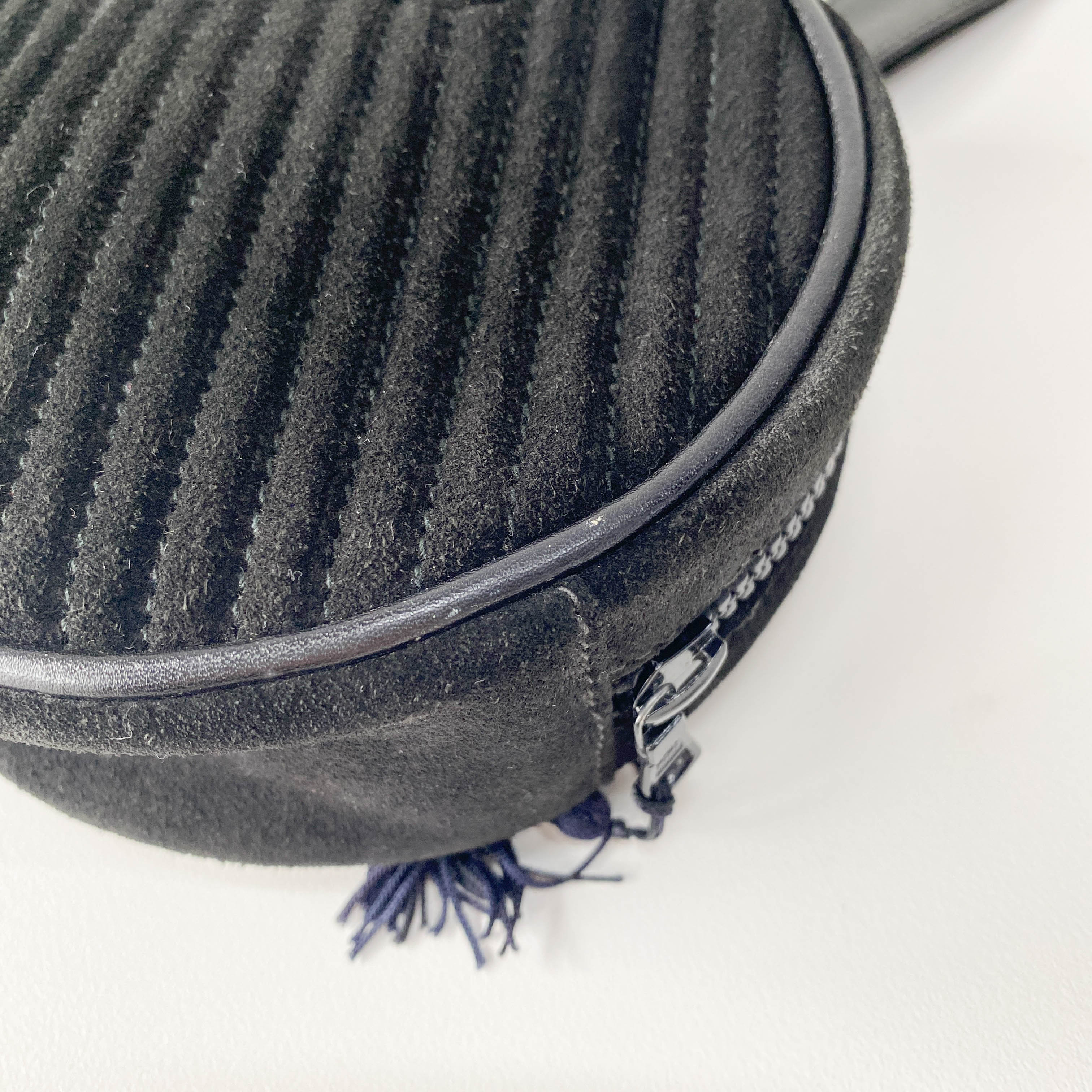 Mini Black Suede Handbag