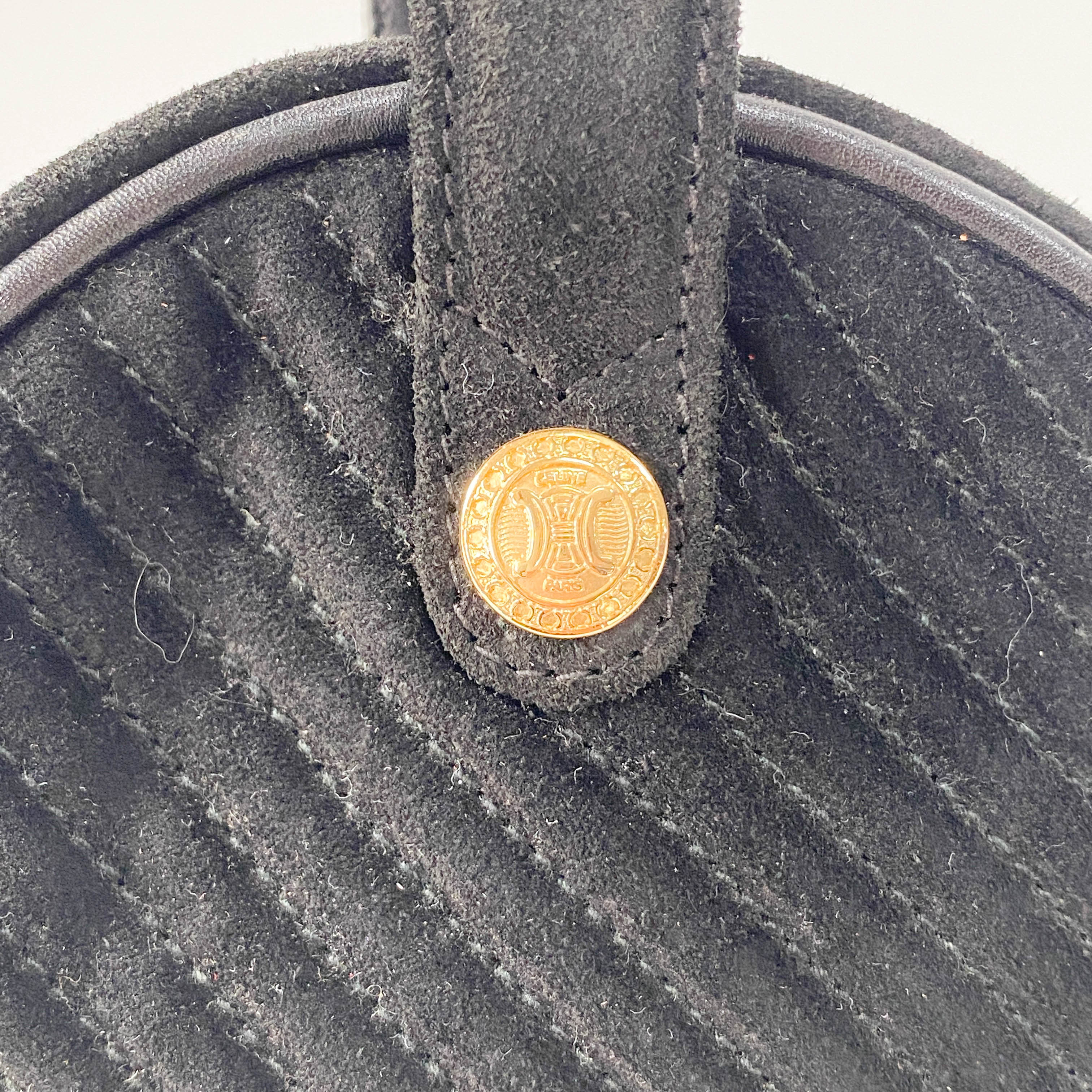 Mini Black Suede Handbag