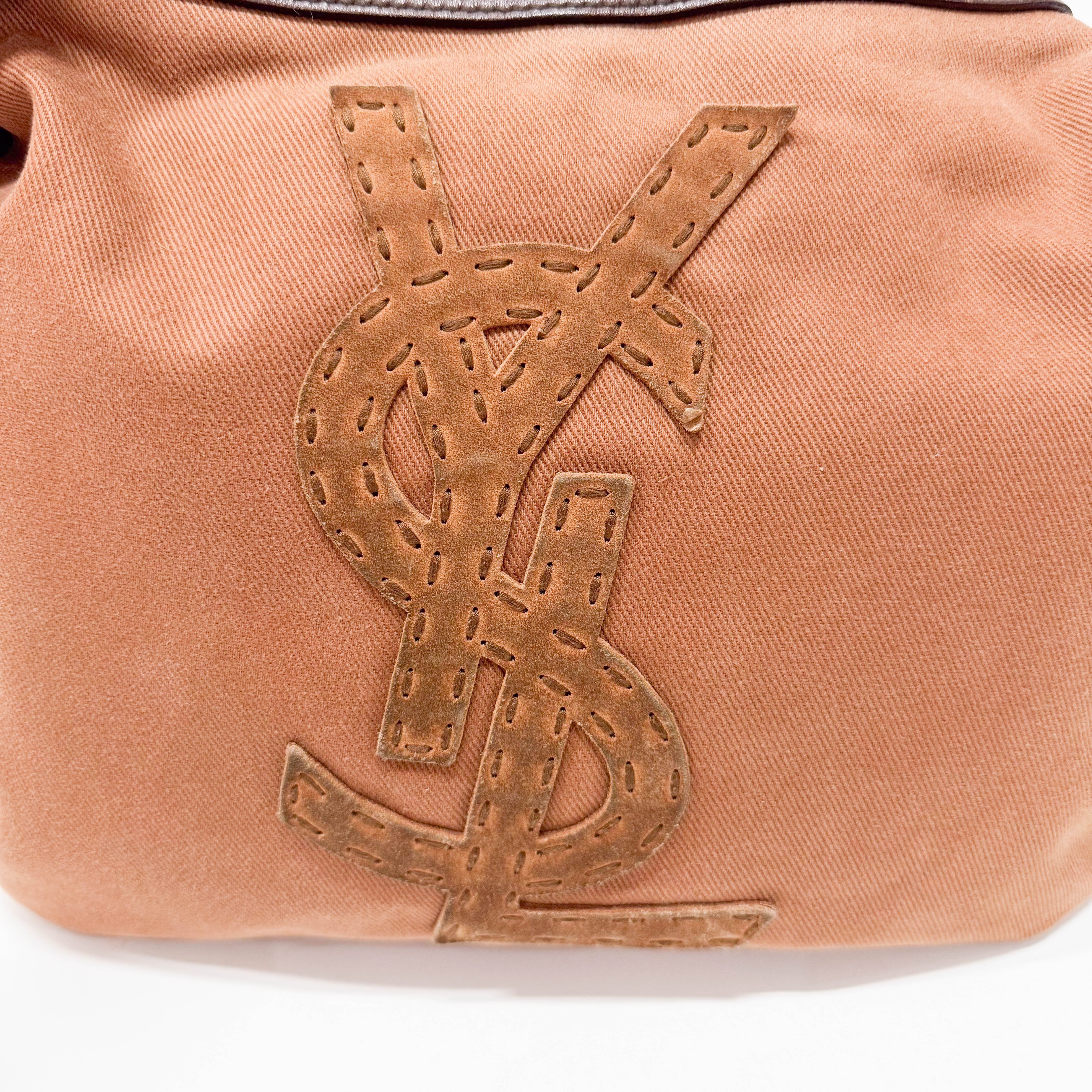 Brown Canvas Shoulder Bag