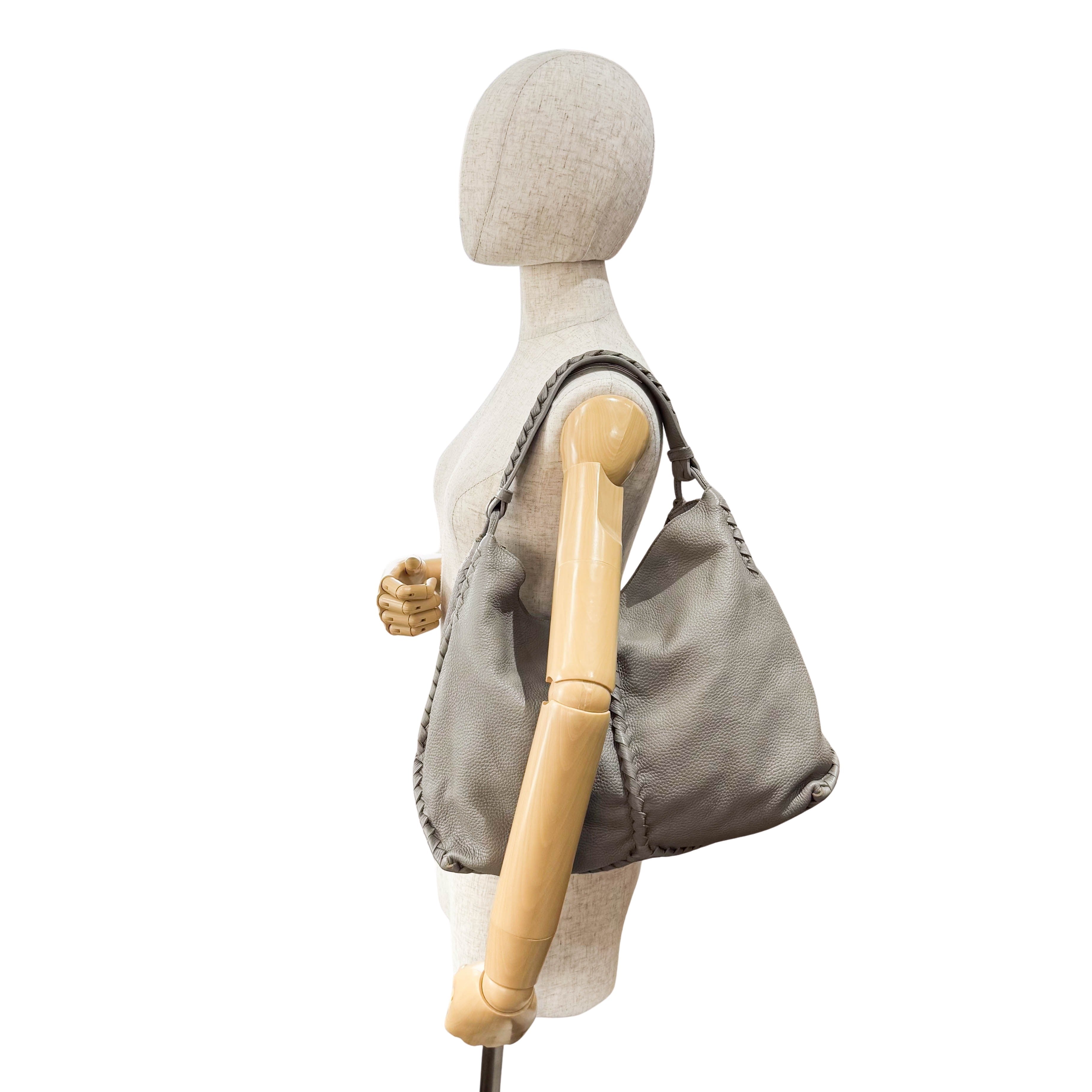 Cervo Hobo Leather Tote Bag